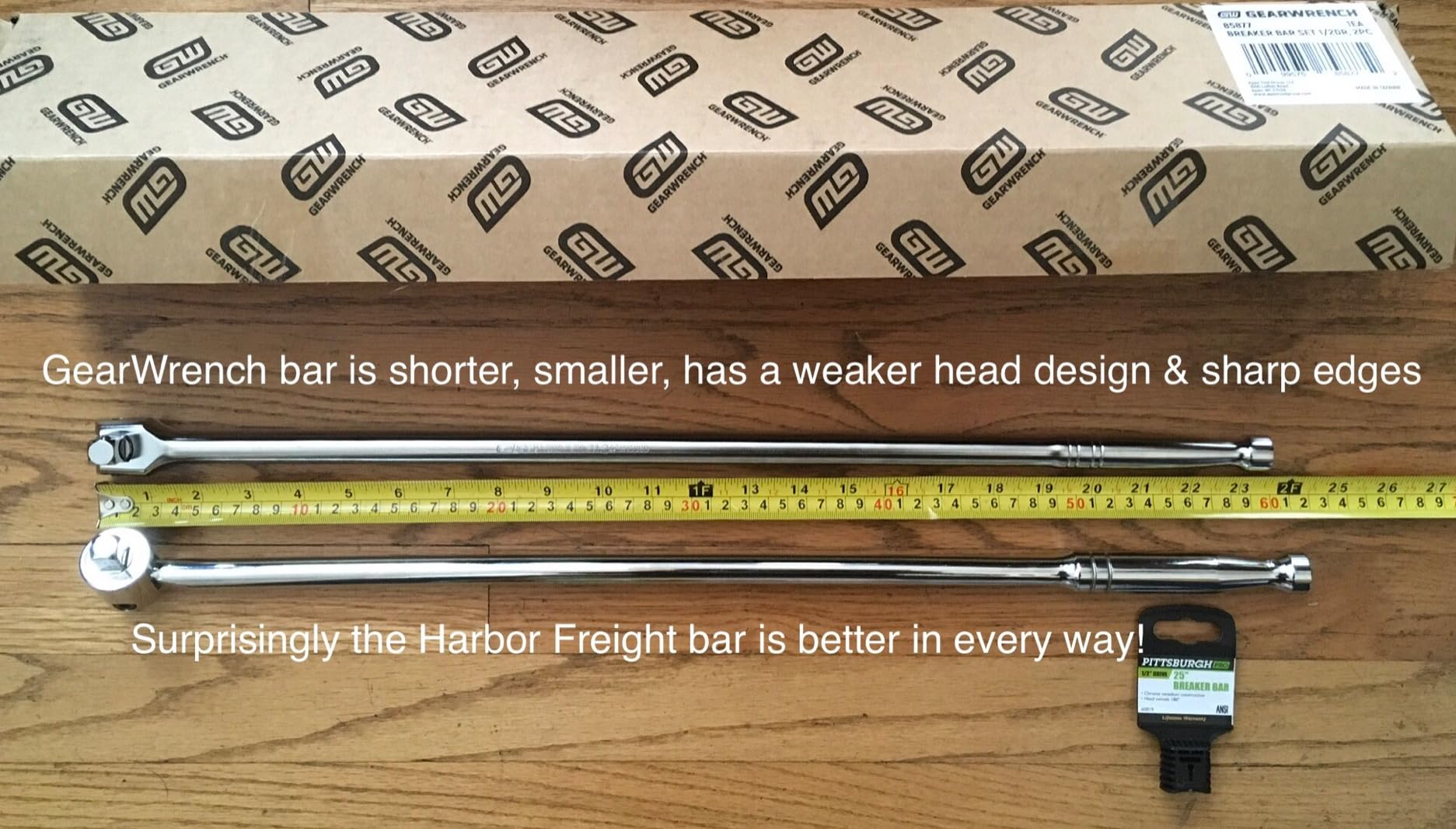 Good bars, ok finish