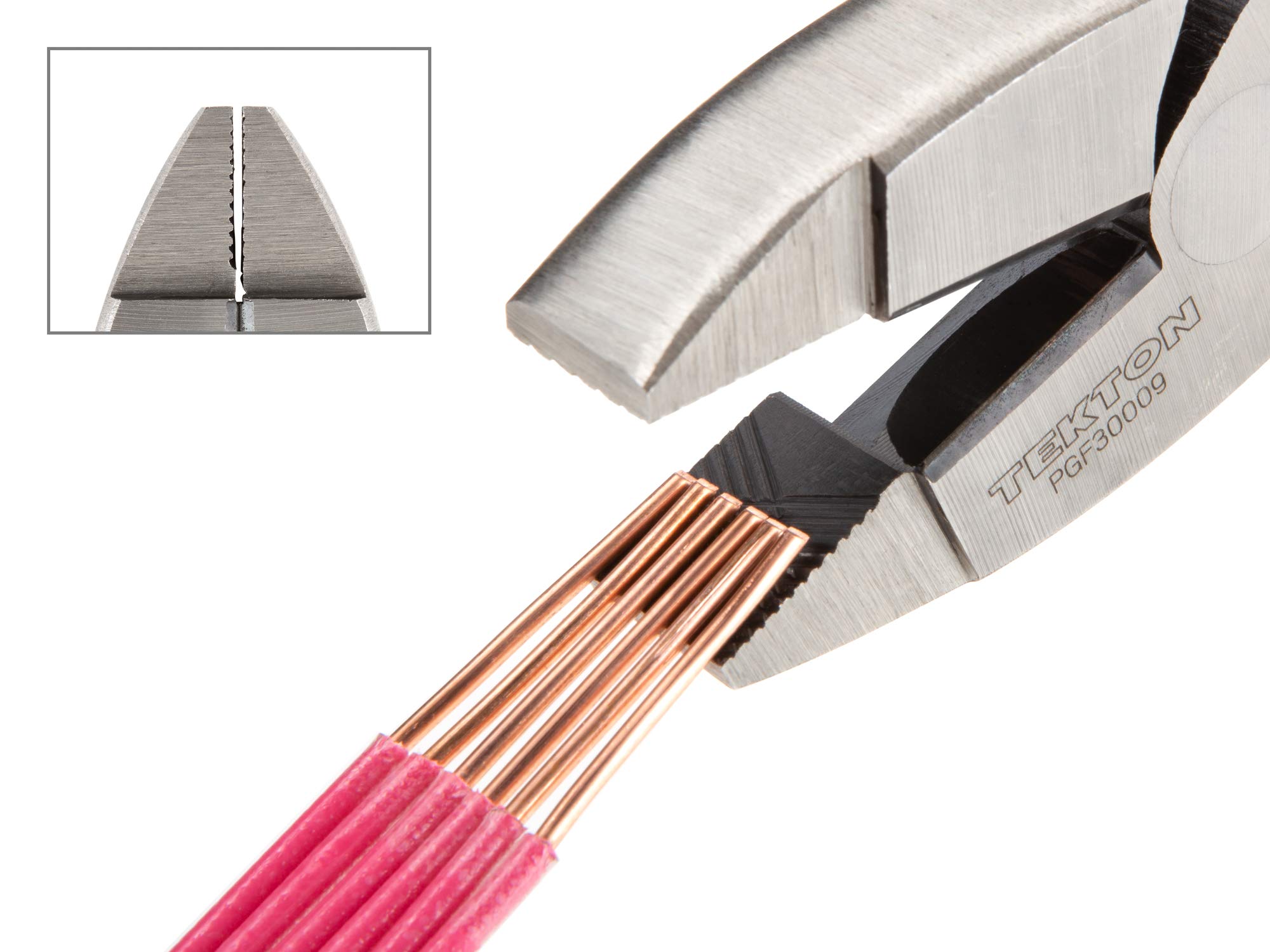 tekton-pgf30009-9-1-2-inch-lineman-s-pliers-with-induction-hardened-side-cutters image 4