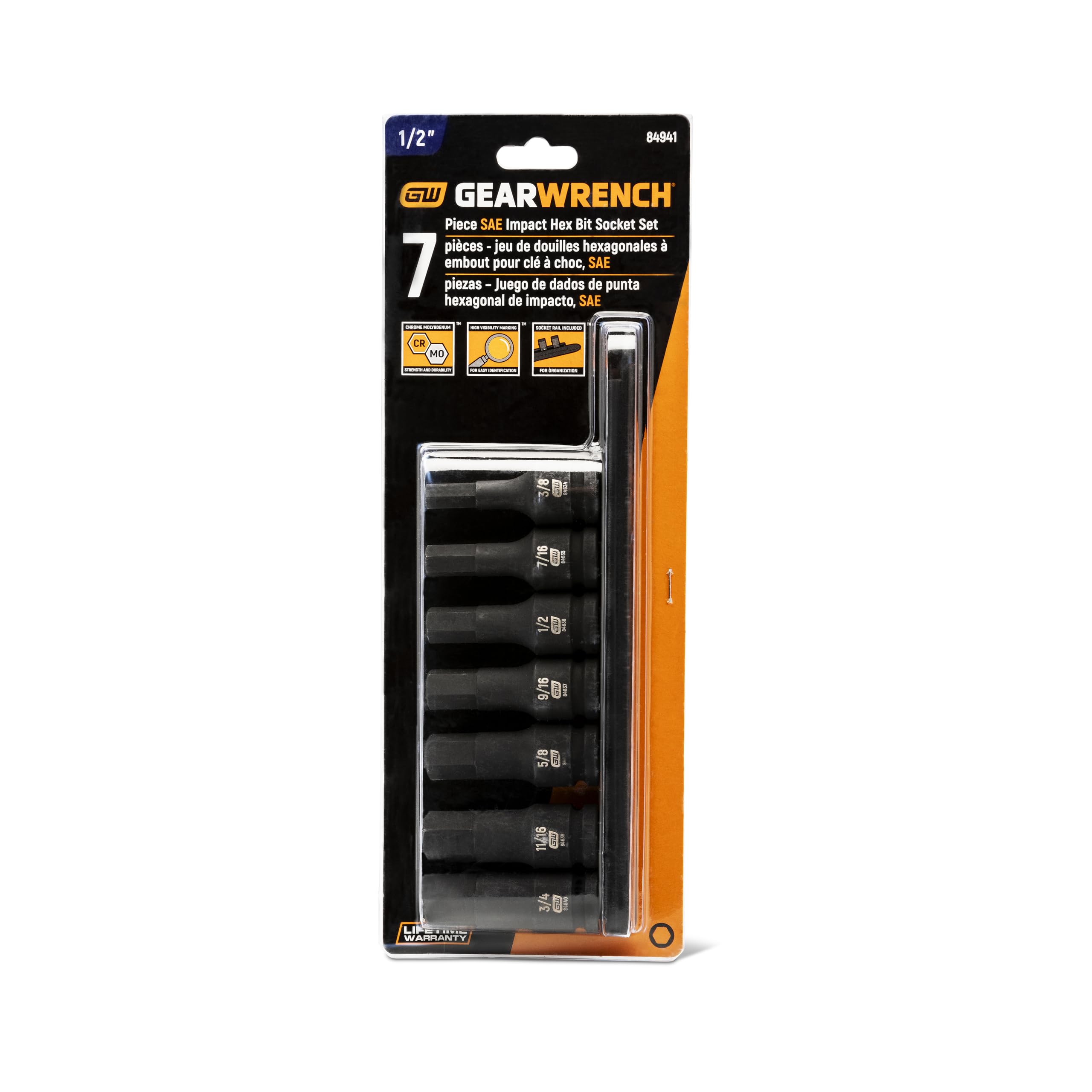 gearwrench-84940-7-piece-1-2-drive-hex-bit-impact-socket-set-metric-chrome-molyb image 4