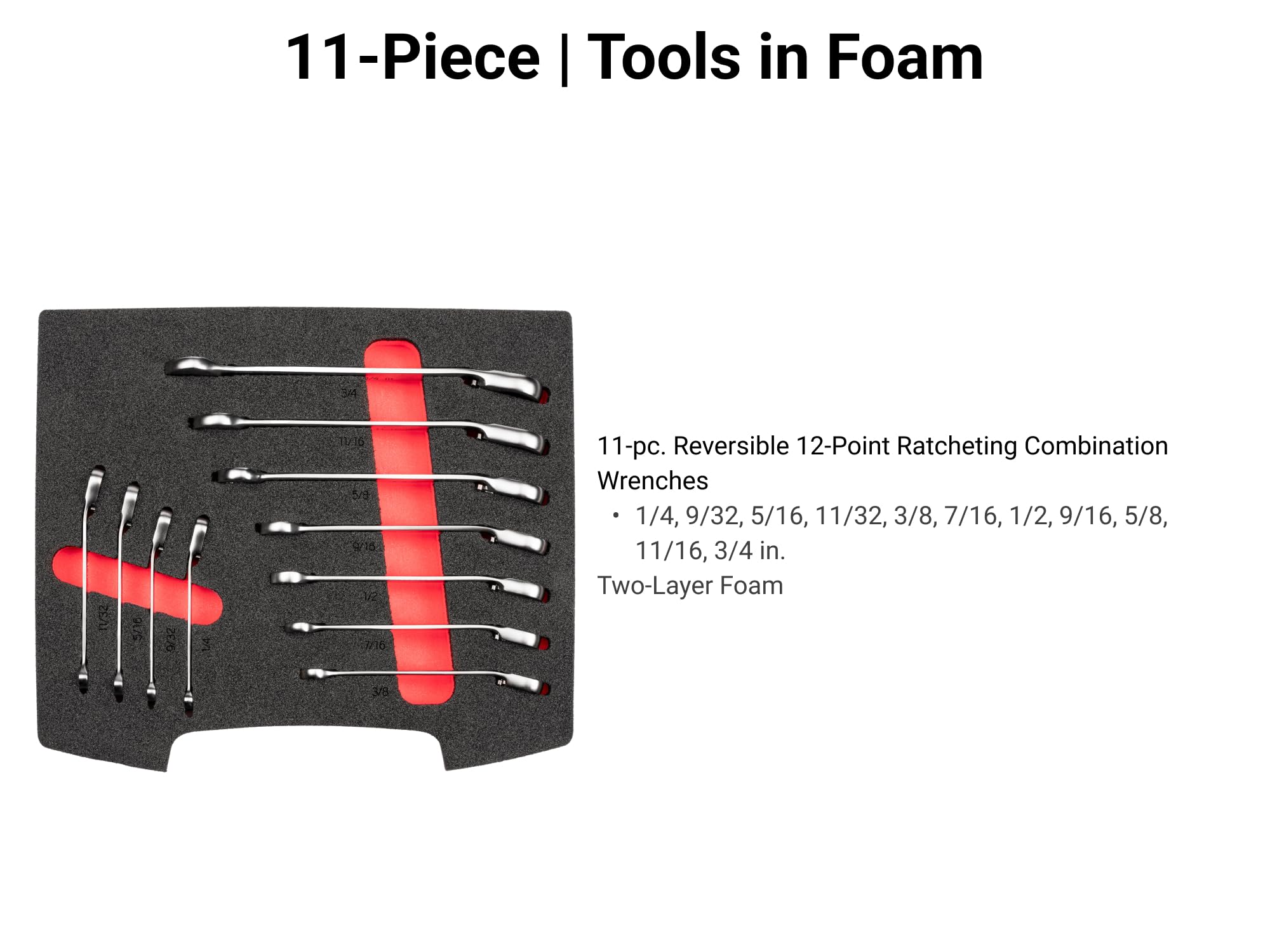 tekton-olb94203-reversible-ratcheting-combination-wrench-set-11-piece-1-4-3-4-in image 3