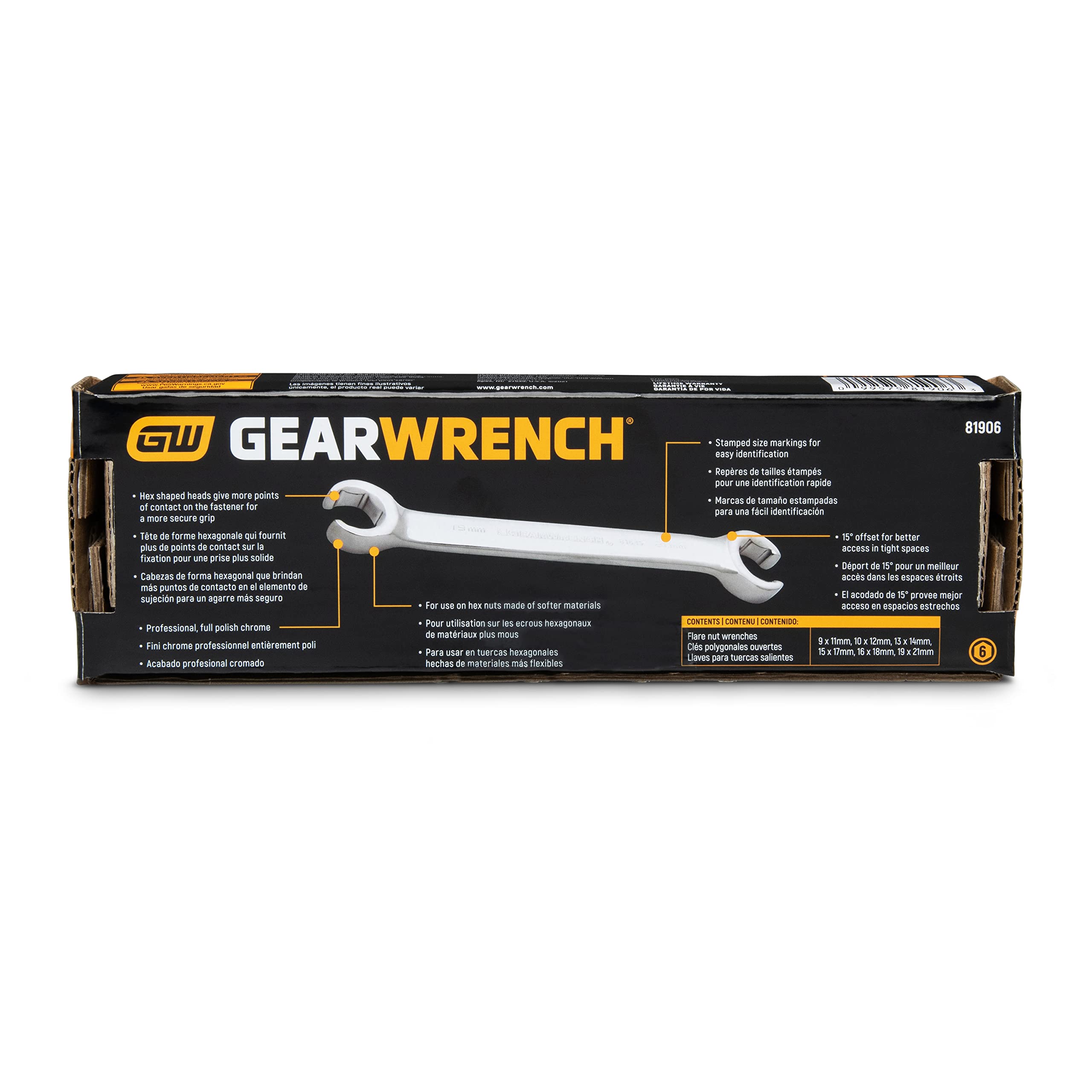 gearwrench-81906-6-piece-metric-flare-nut-wrench-set-ratcheting-brake-line-and-f image 7