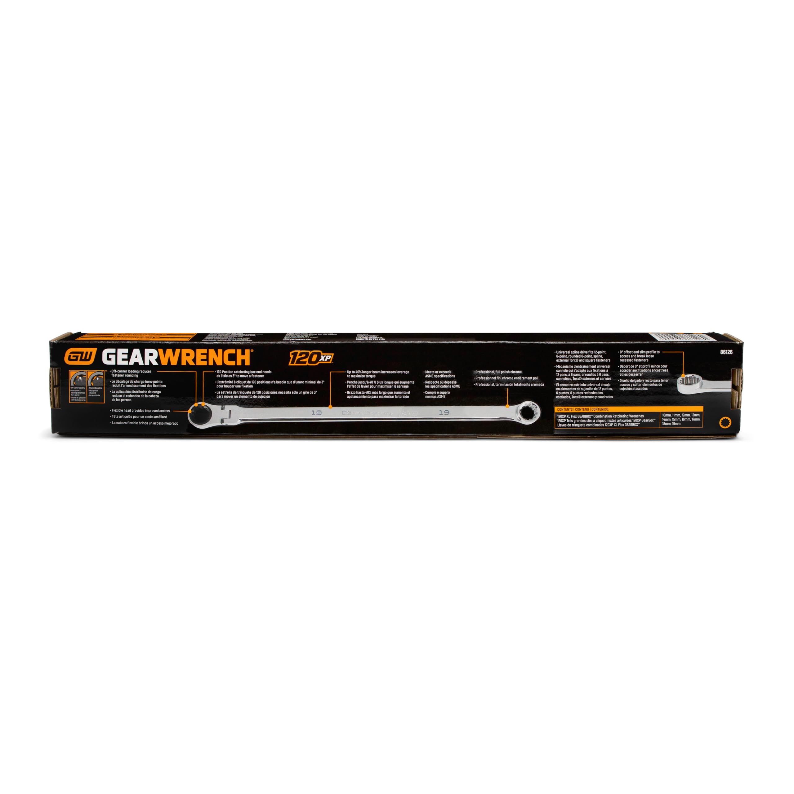 gearwrench-86126-10-piece-120xp-universal-spline-xl-flex-head-gearbox-metric-rat image 3