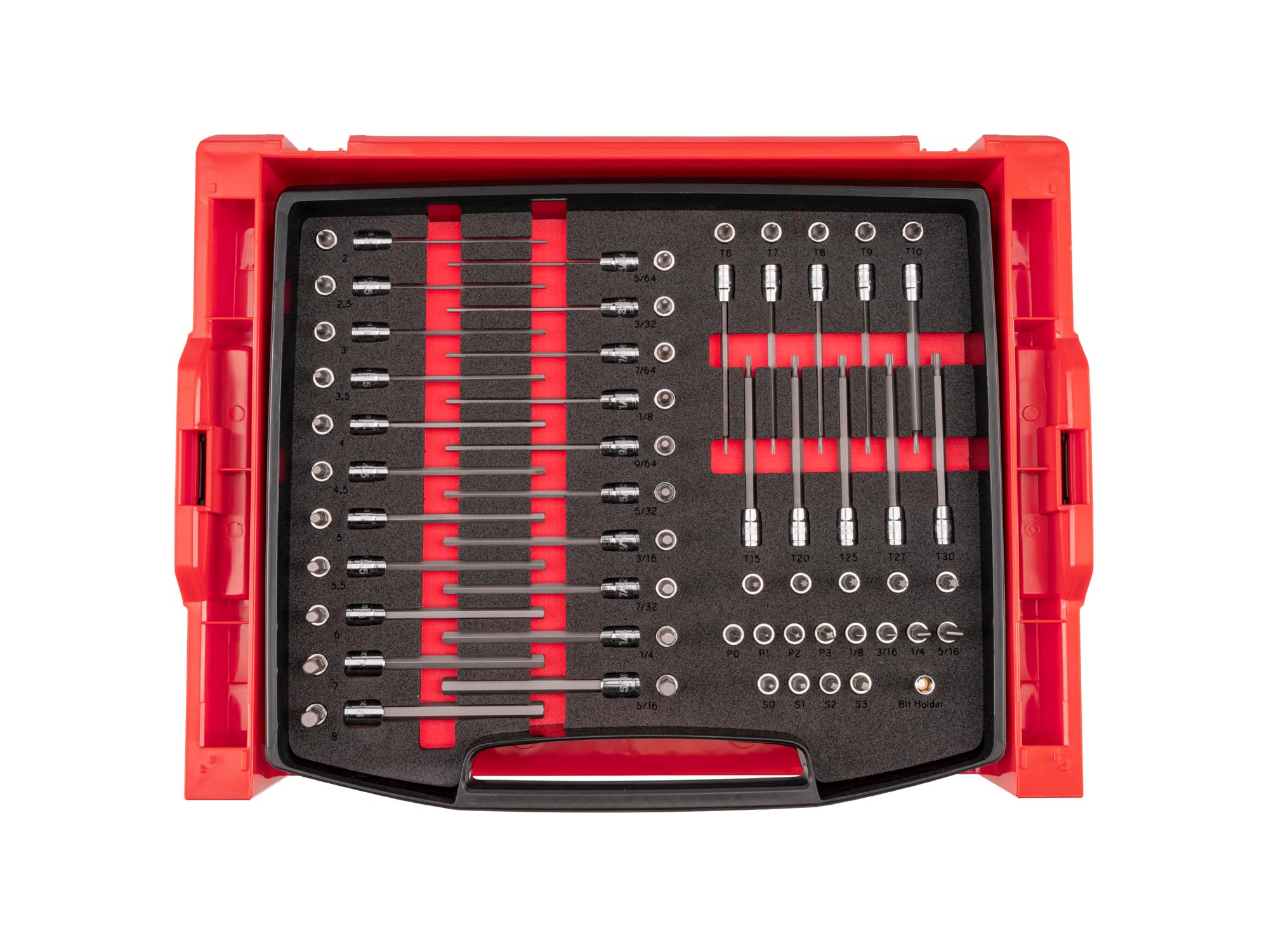 tekton-shb90701-1-4-inch-drive-standard-and-long-bit-socket-set-75-piece-with-l- image 1