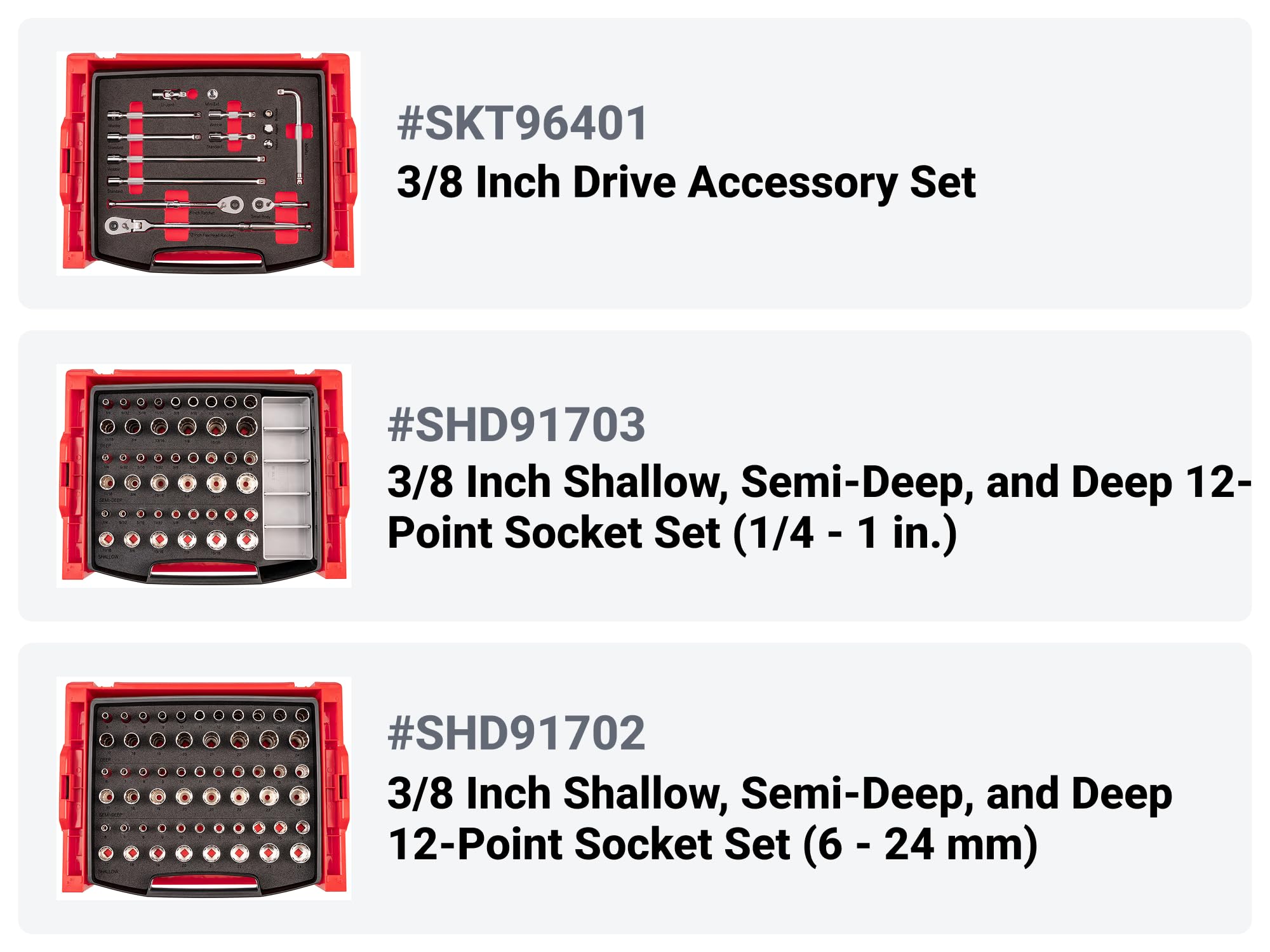 tekton-skt16303-3-8-inch-drive-shallow-semi-deep-and-deep-12-point-socket-and-ra image 2