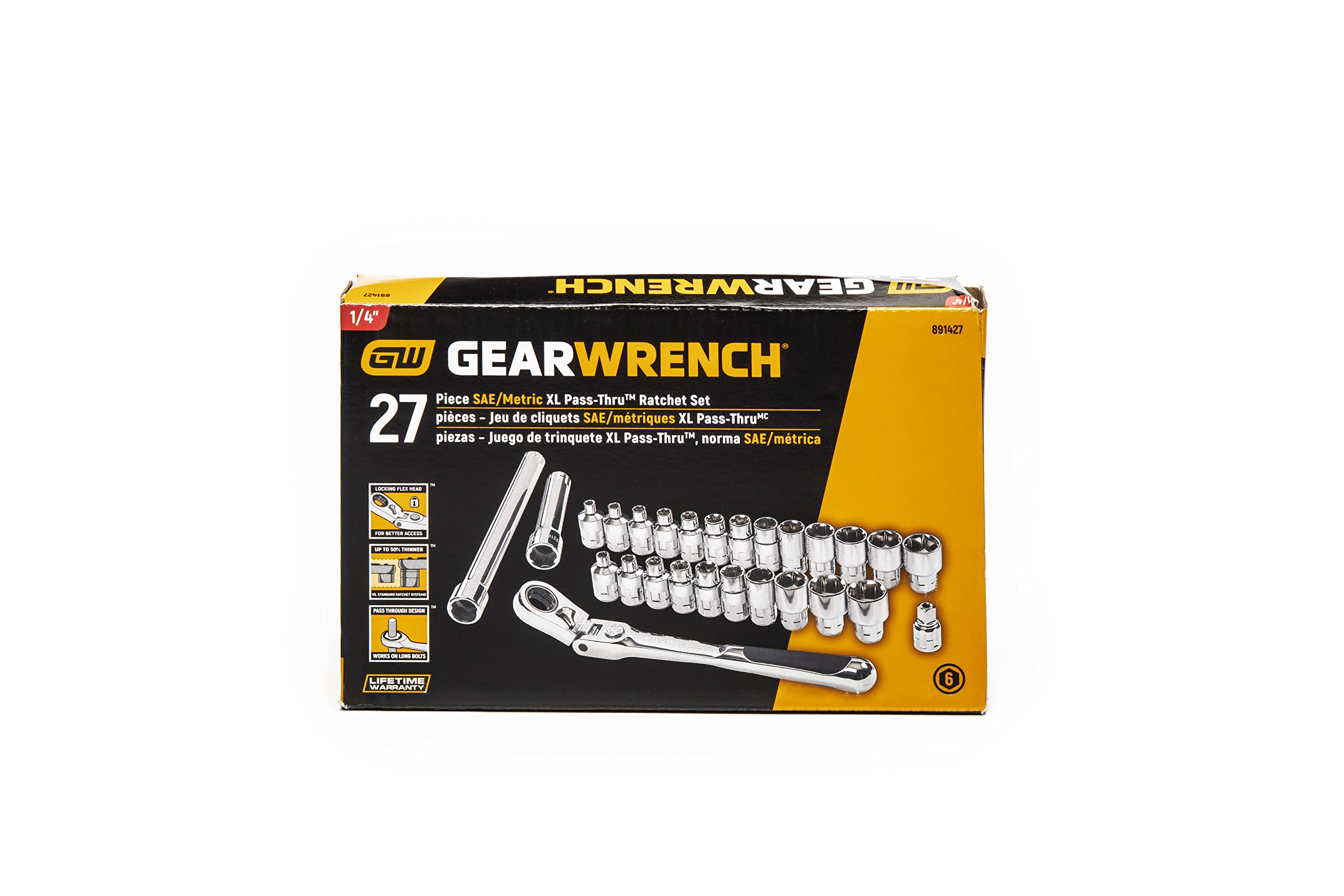 gearwrench-891427-27-piece-1-4-inch-drive-6-point-pass-thru-mechanics-tool-set-s image 8