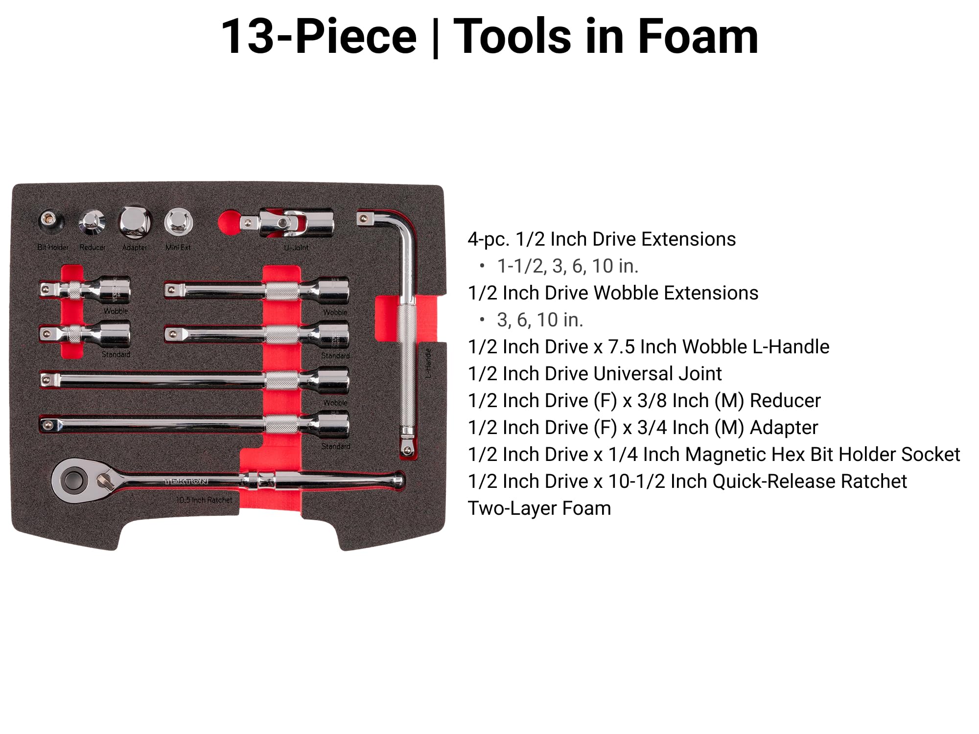 tekton-skt26400-1-2-inch-drive-accessory-set-13-piece-with-open-top-drawer-and-r image 3