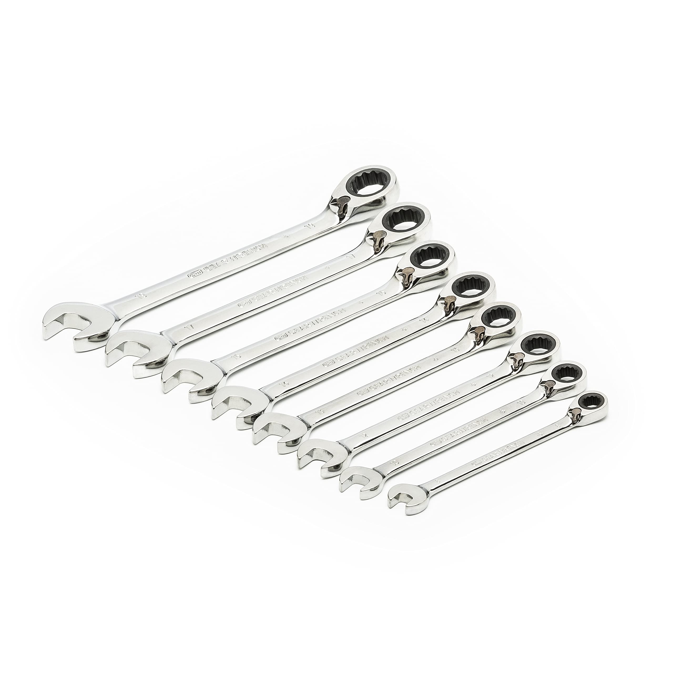 gearwrench-9543-8-pc-12-pt-reversible-ratcheting-combination-wrench-set-metric image 6