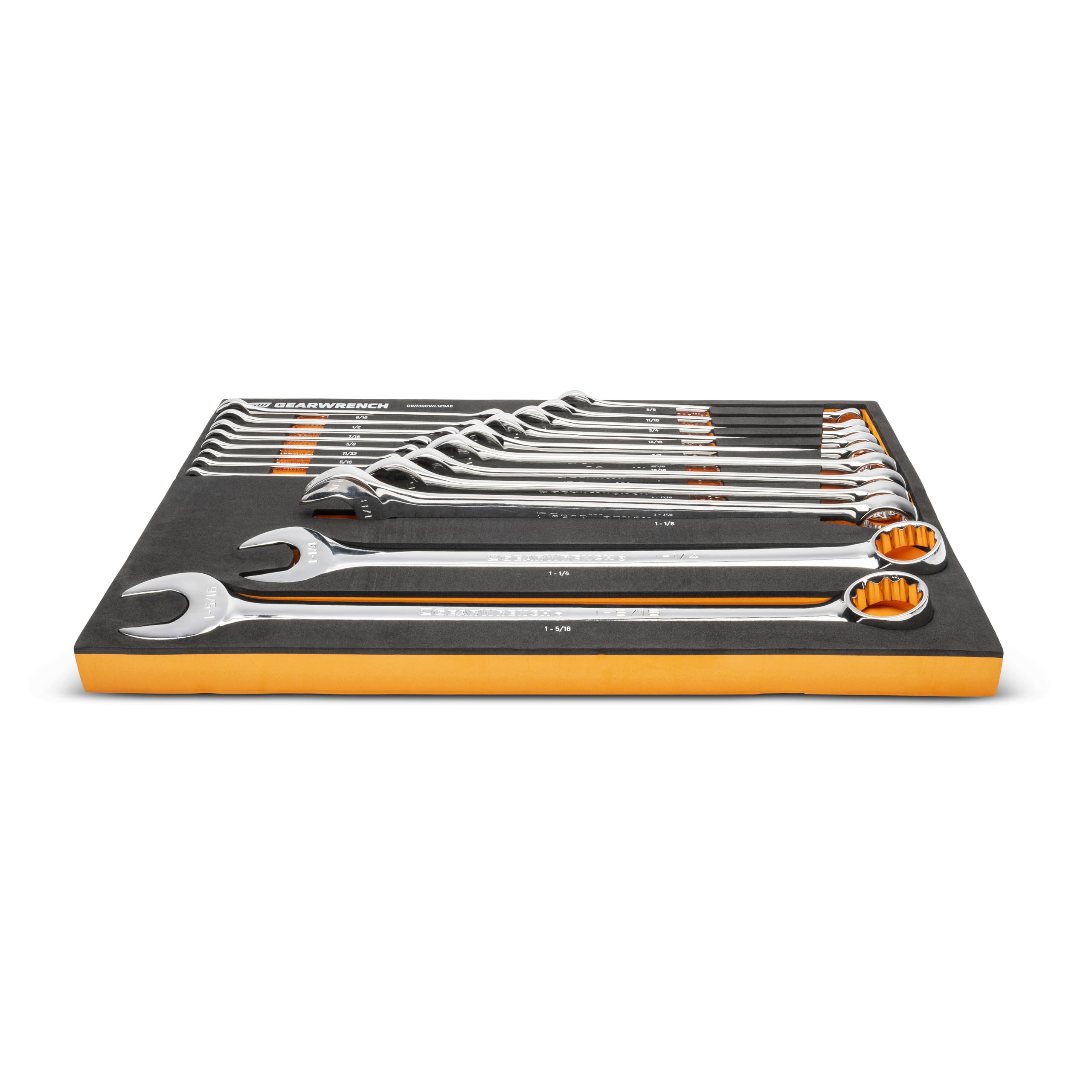 gearwrench-gwmscwl12sae-19-pc-12-pt-long-pattern-sae-combination-wrench-set-in-f image 4