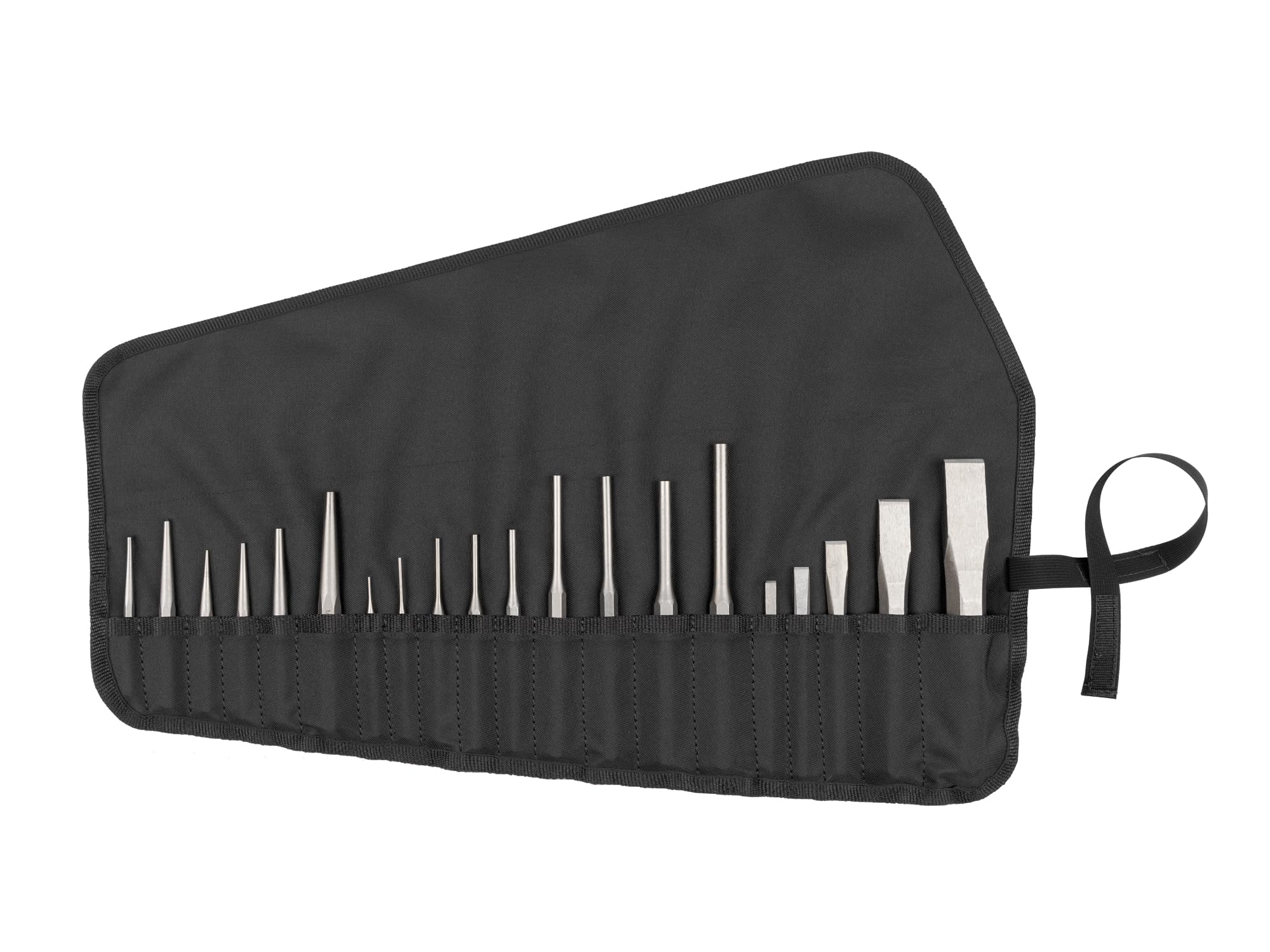 tekton-pnc99101-punch-and-chisel-set-with-roll-20-piece-5160-high-carbon-steel image 1