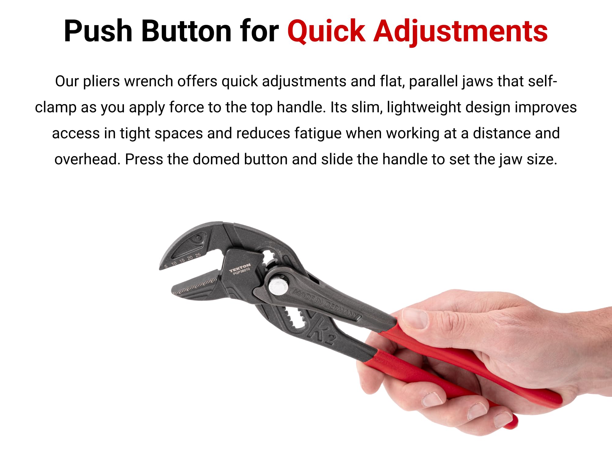 tekton-pgp36010-10-inch-pliers-wrench-push-button-13-position-2-inch-jaw-capacit image 2
