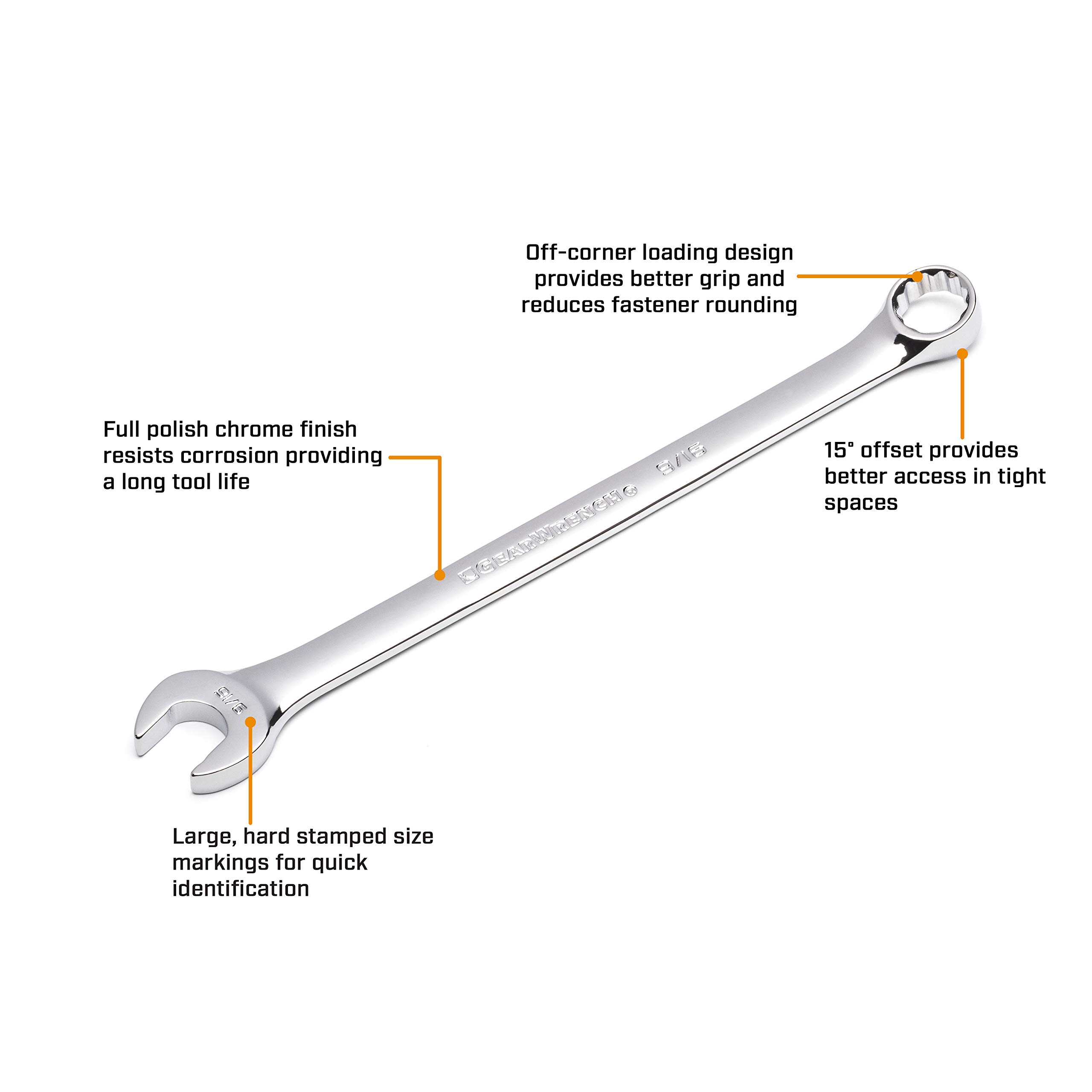 gearwrench-81901-15-piece-12-point-long-pattern-combination-wrench-set-sae image 3