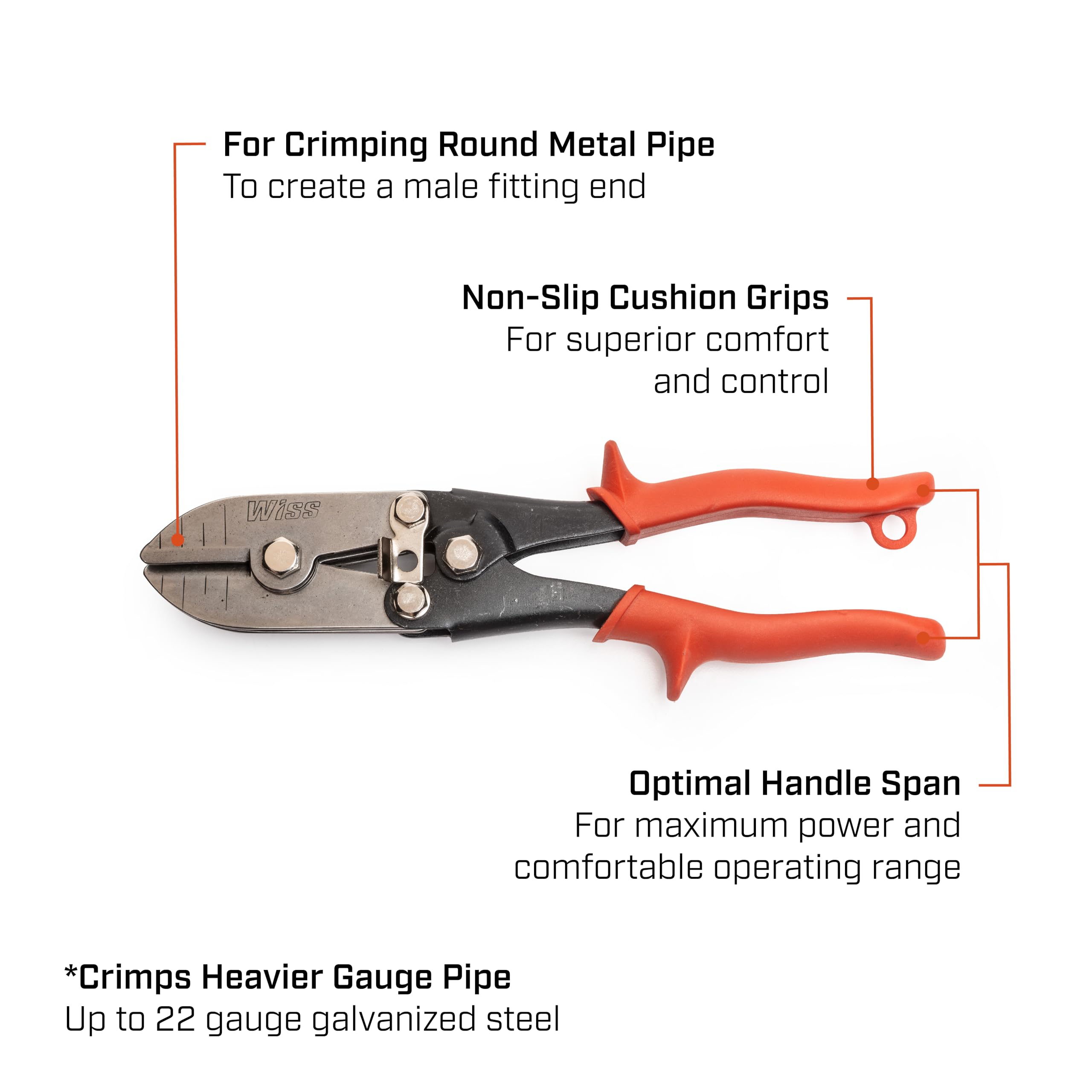 crescent-wiss-wc5sn-9-3-4-5-blade-hand-crimper-for-hvac-sheet-metal-gutter-downs image 2