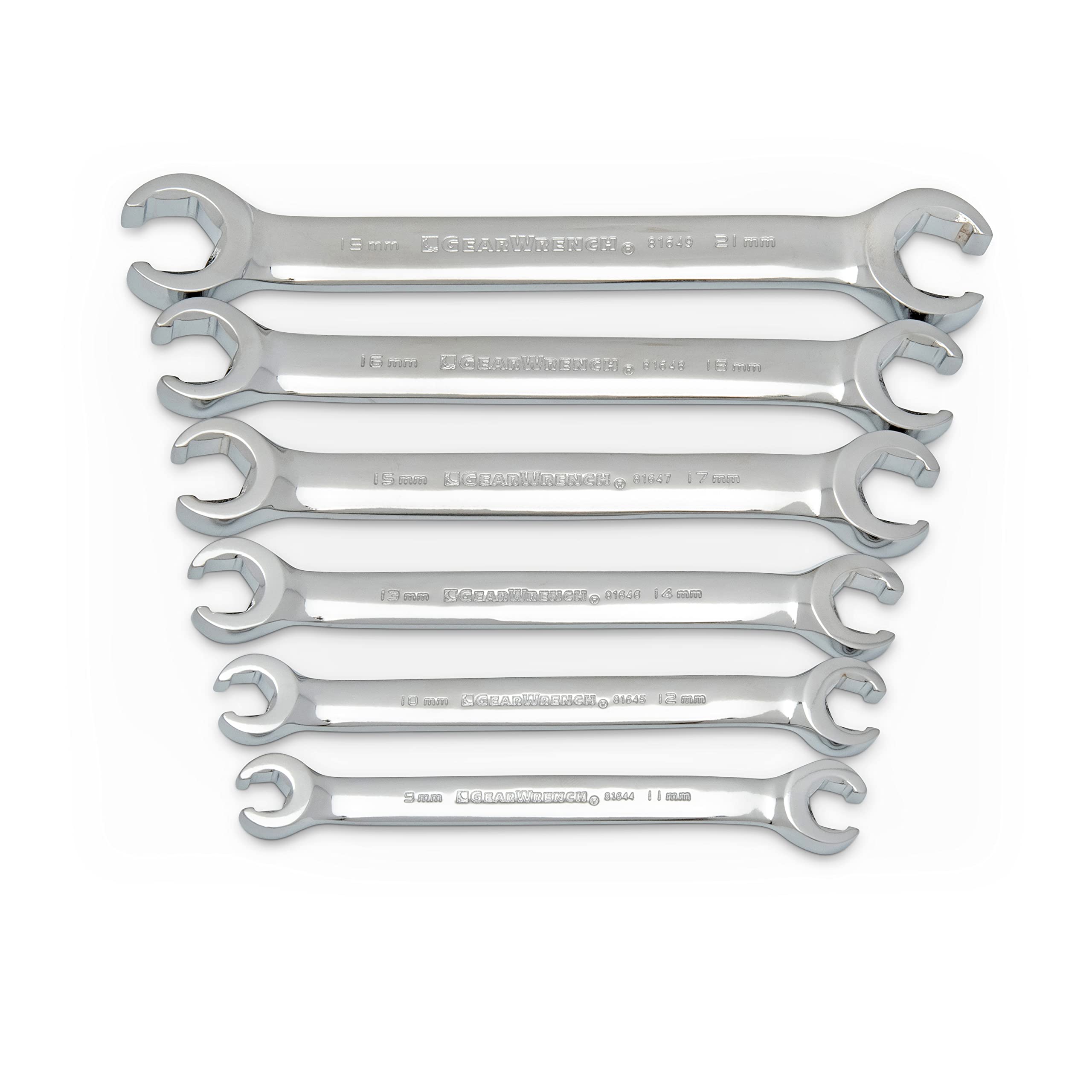 gearwrench-81906-6-piece-metric-flare-nut-wrench-set-ratcheting-brake-line-and-f image 1