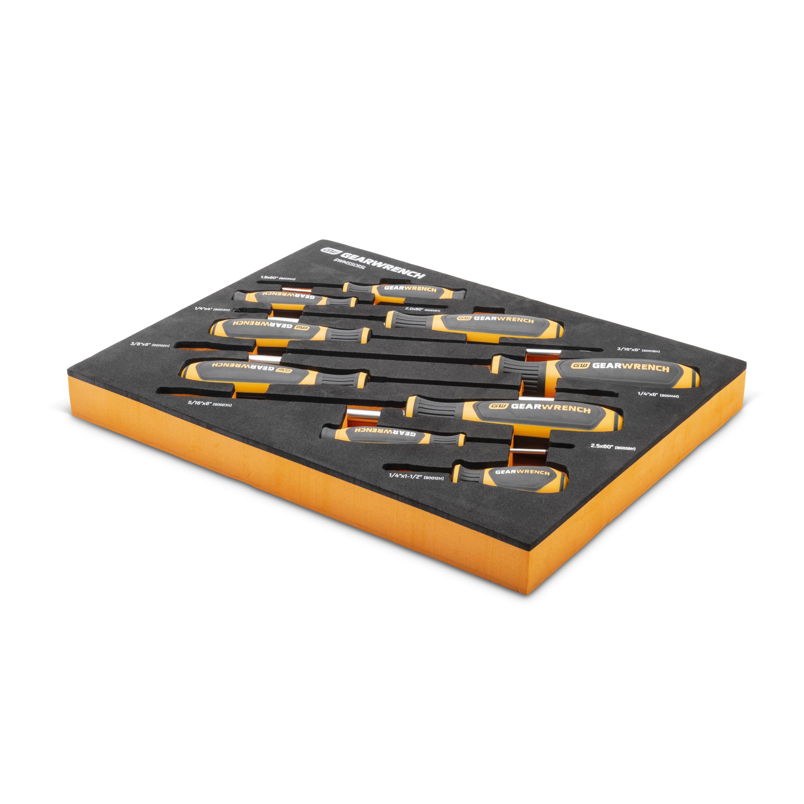 gearwrench-9-piece-slotted-dual-material-screwdriver-set-in-foam-storage-tray-gw image 3