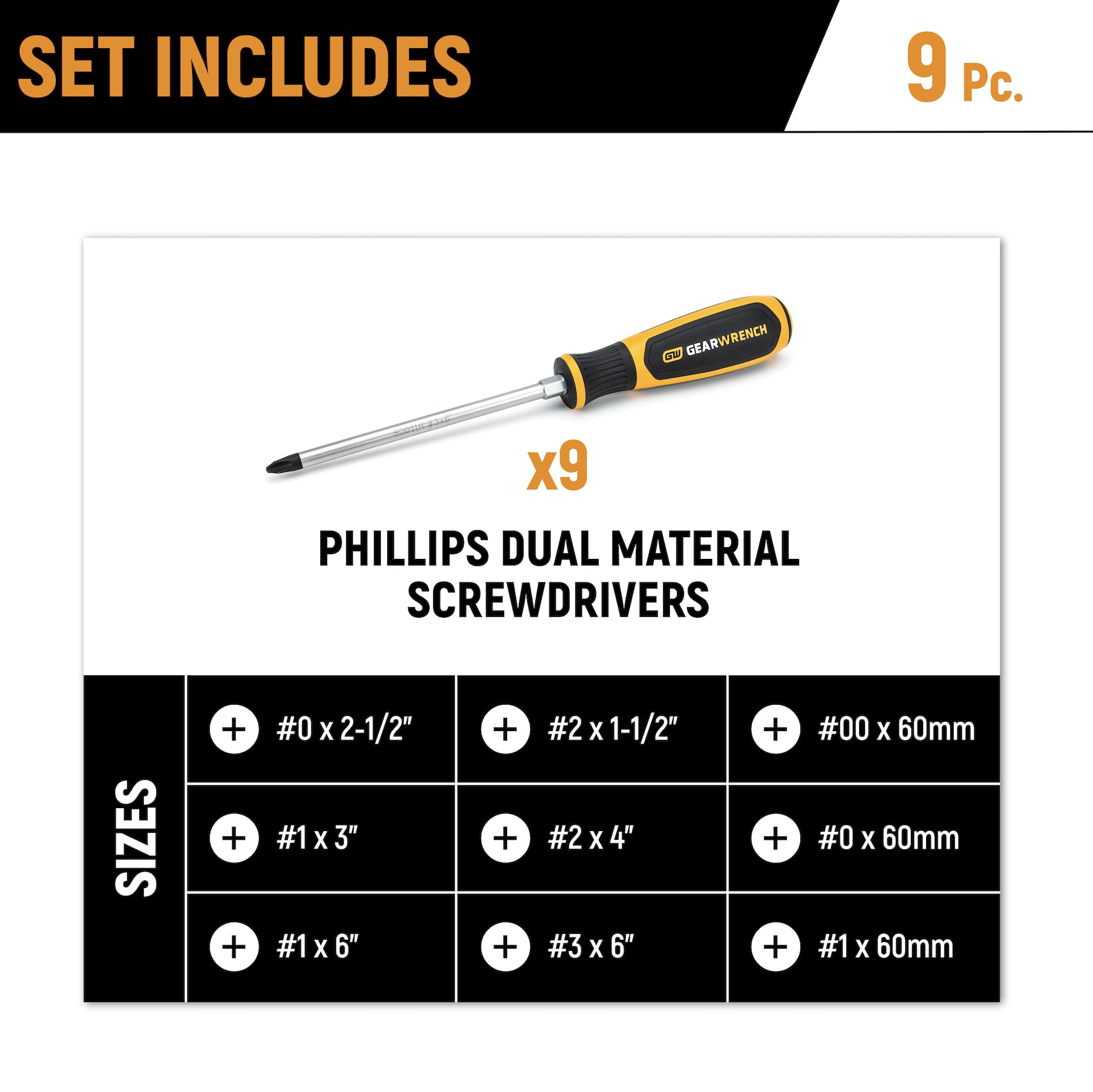gearwrench-gwmsscrph-9-piece-phillips-dual-material-screwdriver-set-with-foam-st image 7