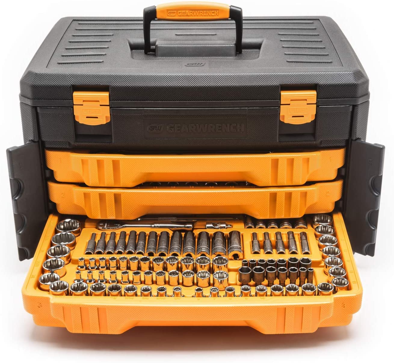 gearwrench-80972-243-pc-12-pt-mechanics-tool-set-with-90-tooth-ratchets-in-3-dra image 6