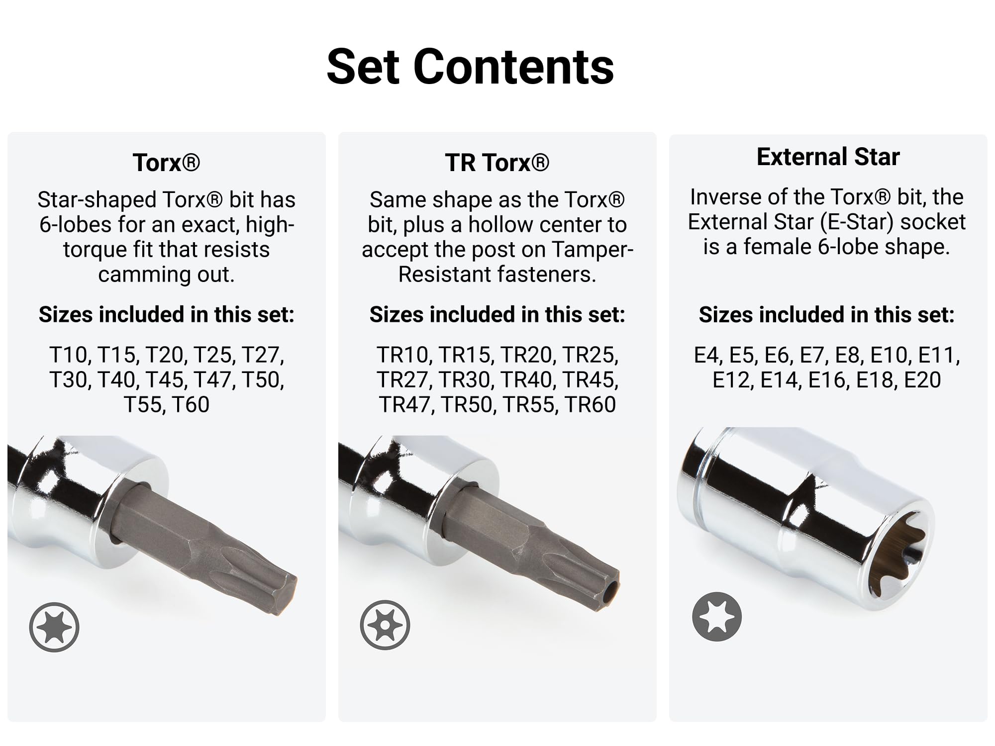 tekton-skt15402-36-piece-torx-tr-tamper-resistant-torx-bit-external-star-e-torx- image 2