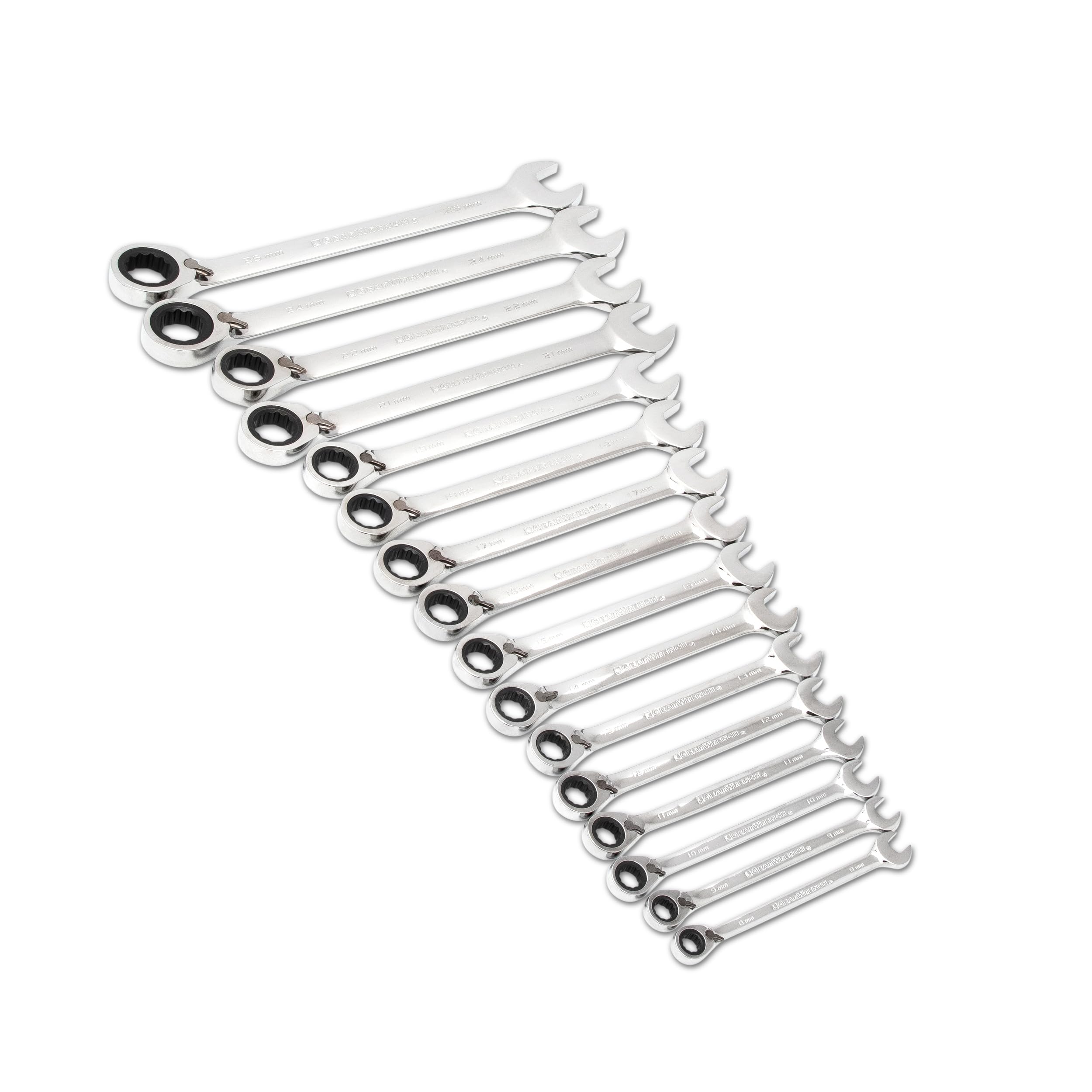 gearwrench-9602n-16-pc-reversible-ratcheting-combination-wrench-set-metric image 1