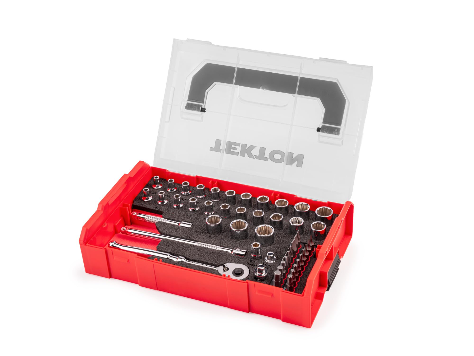 tekton-skt06301-1-4-inch-drive-12-point-socket-bit-and-ratchet-set-49-piece-5-32 image 2