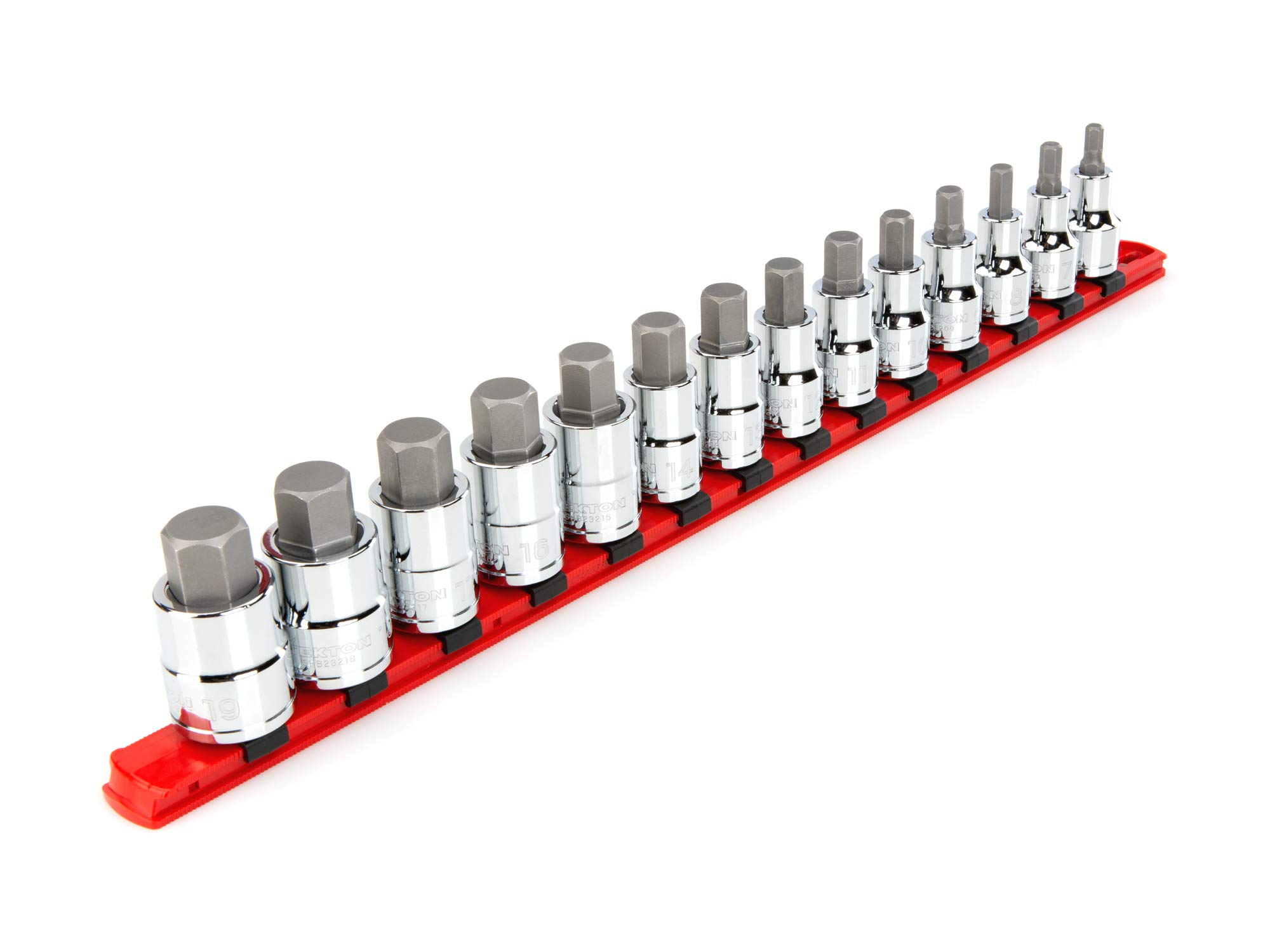 tekton-shb92102-14-piece-1-2-inch-drive-hex-bit-socket-set-6-19-mm-metric-with-r image 1