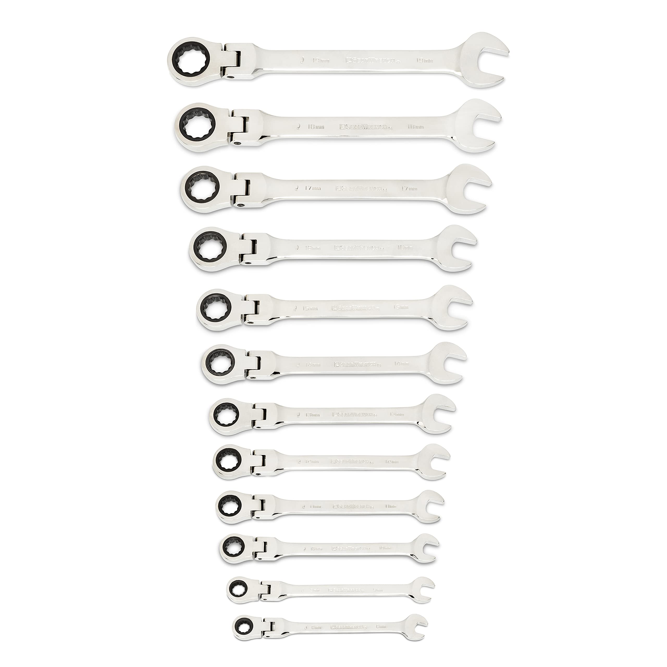 gearwrench-86730-25-piece-flex-combination-ratcheting-wrench-set-sae-metric-72-t image 8