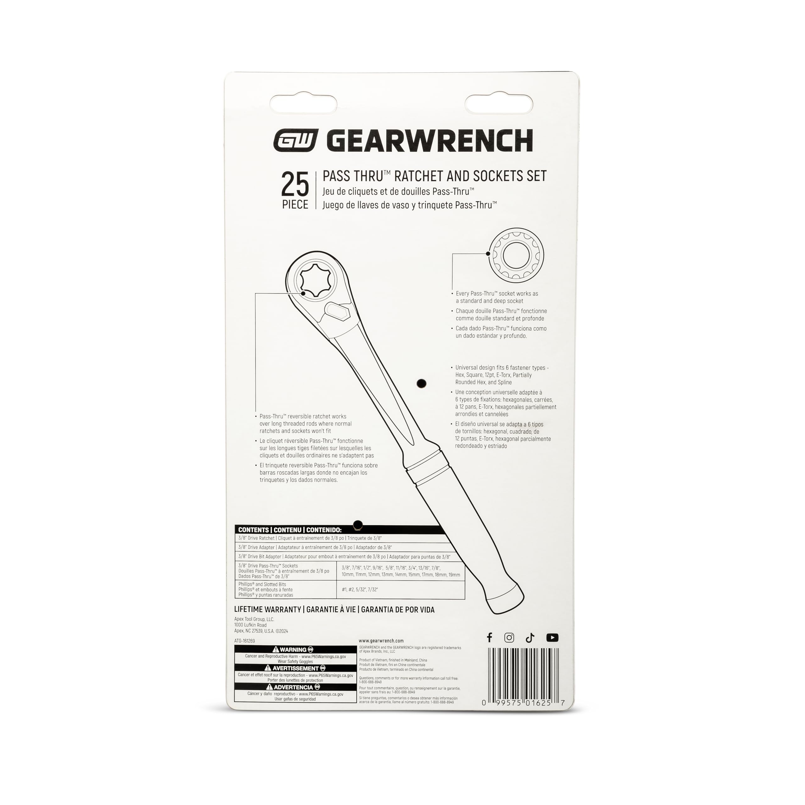 gearwrench-25-piece-3-8-drive-pass-thru-ratchet-and-socket-set-gwx6pt25-sae-metr image 4