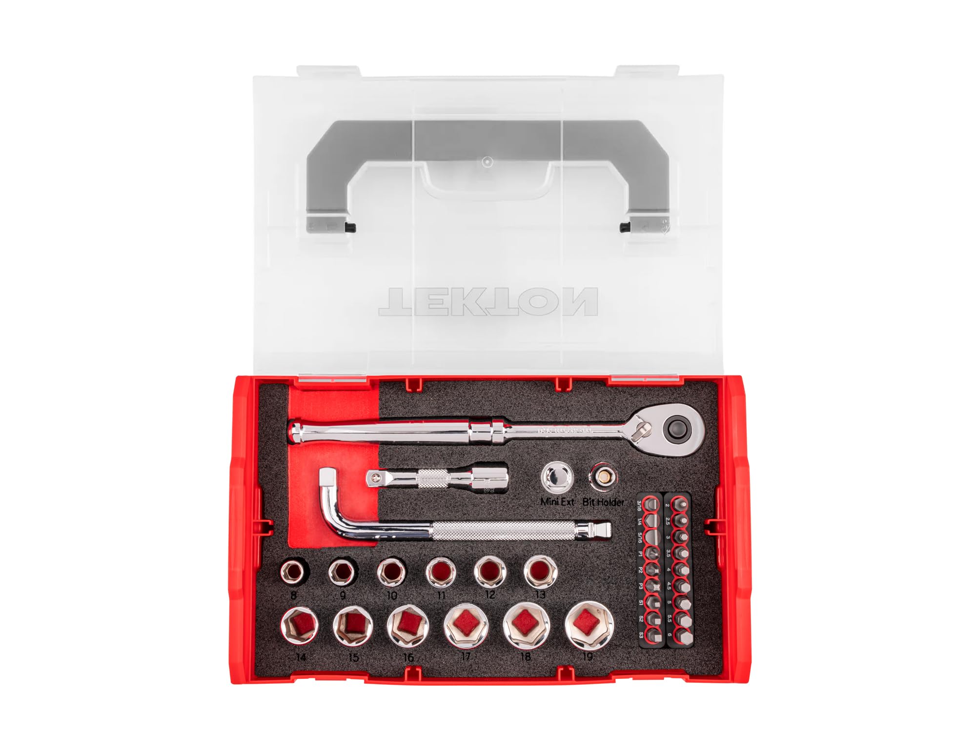 tekton-skt96200-3-8-inch-drive-6-point-socket-set-35-piece-8-19-mm-90-tooth-ratc image 1