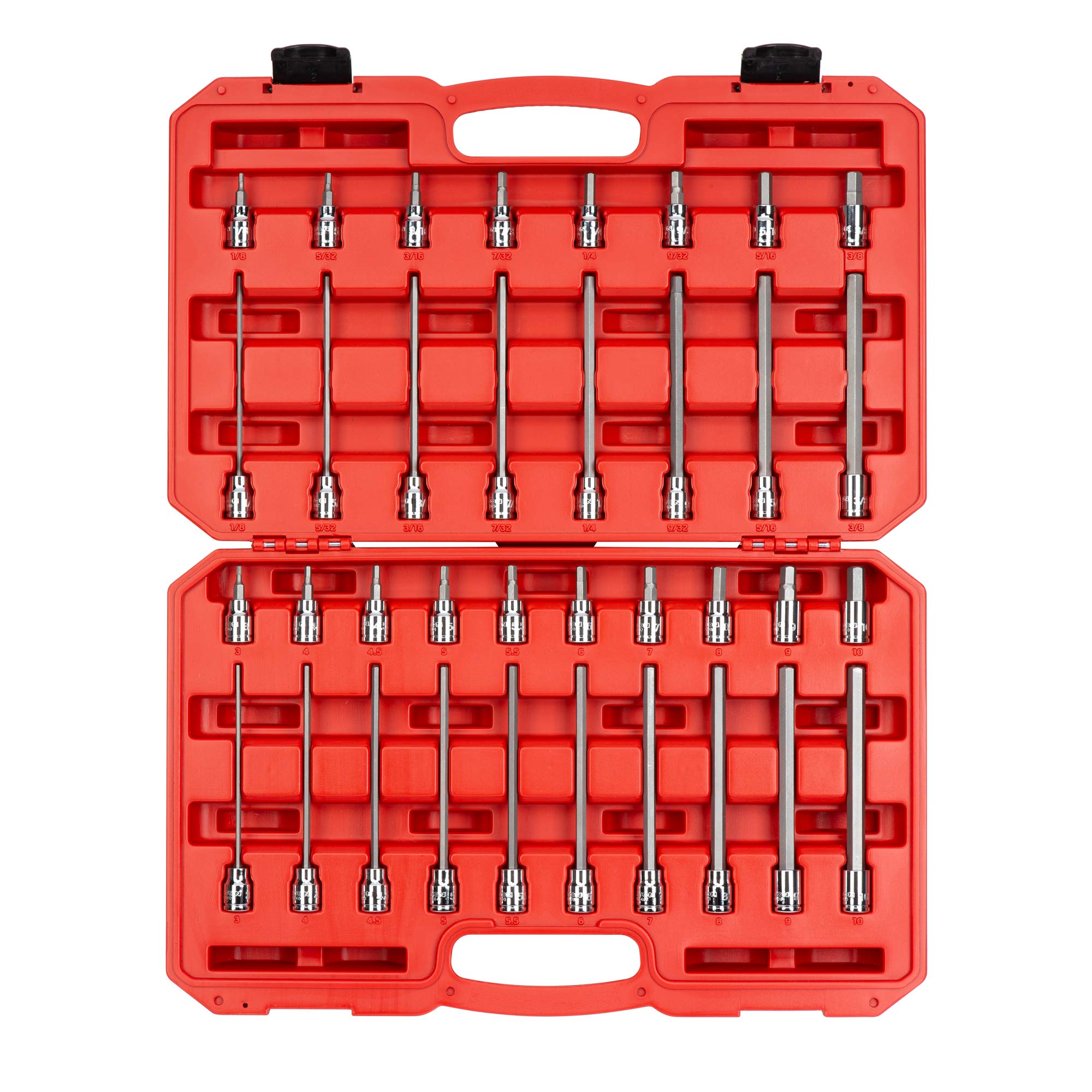 tekton-shb91304-3-8-inch-drive-hex-bit-socket-set-36-piece-standard-and-long-1-8 image 1