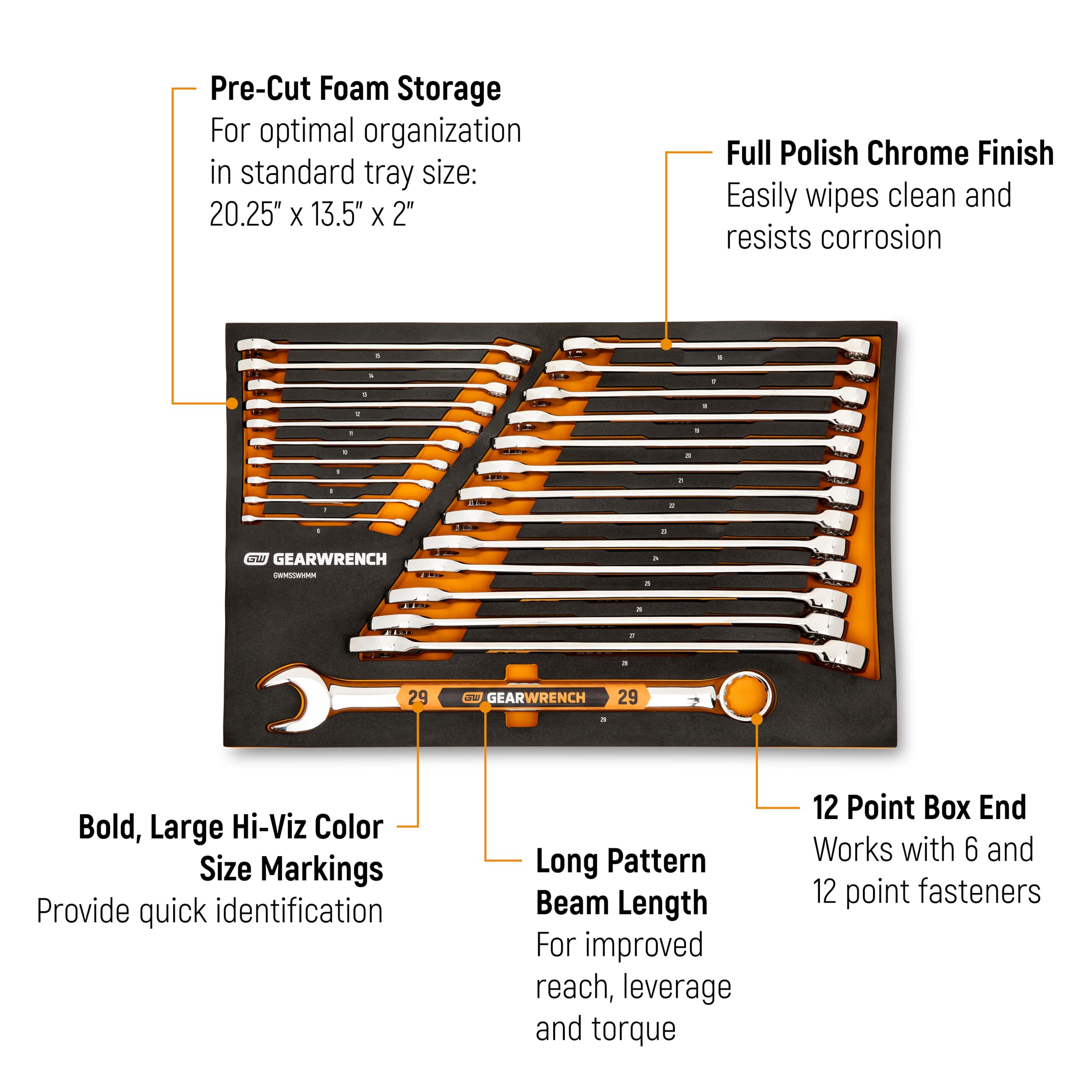 gearwrench-gwmsswhmm-24-piece-12-point-metric-hi-viz-long-pattern-combination-wr image 3