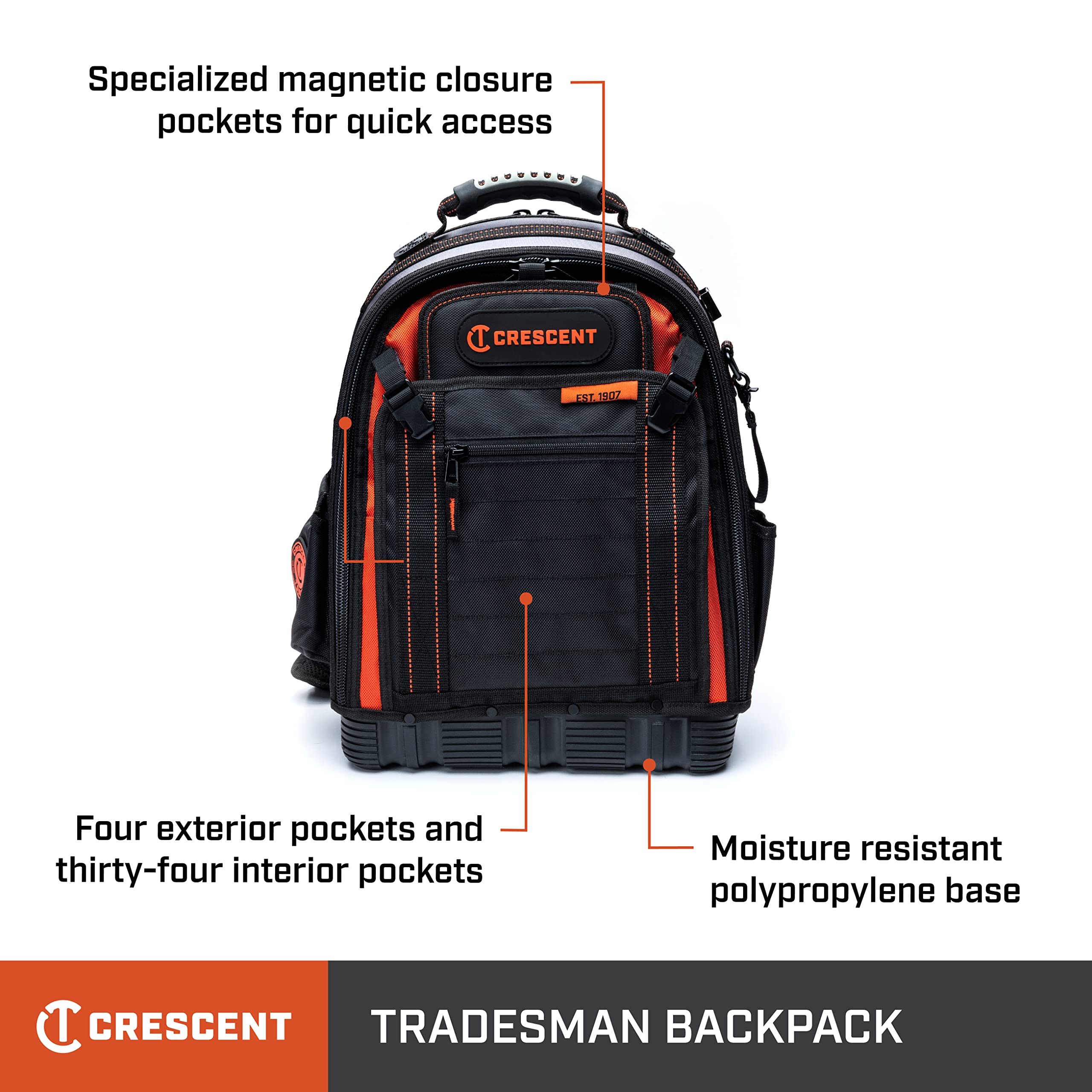 crescent-ctb1000-tradesman-tool-bag-backpack-with-hard-poly-base image 3