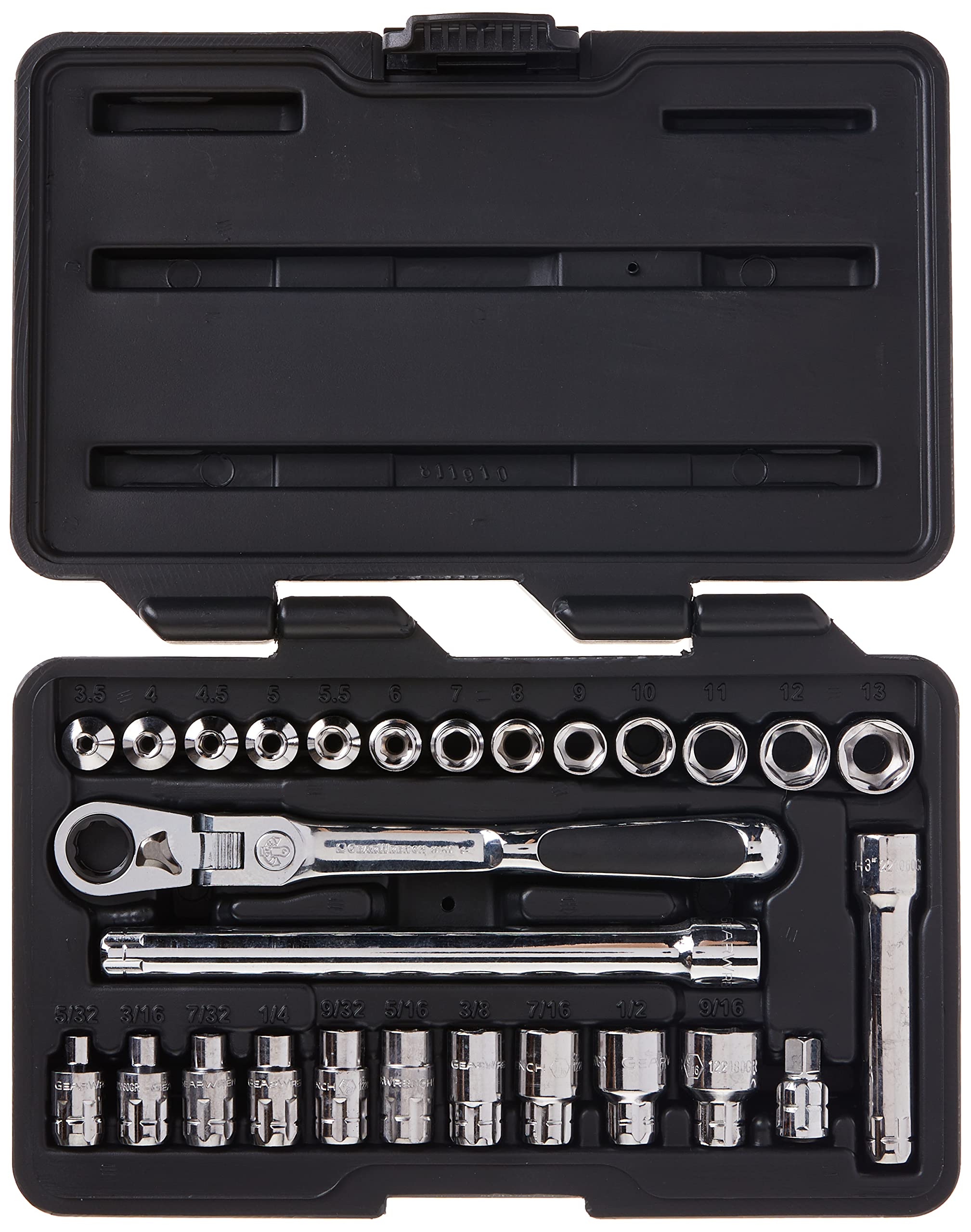 gearwrench-891427-27-piece-1-4-inch-drive-6-point-pass-thru-mechanics-tool-set-s image 2