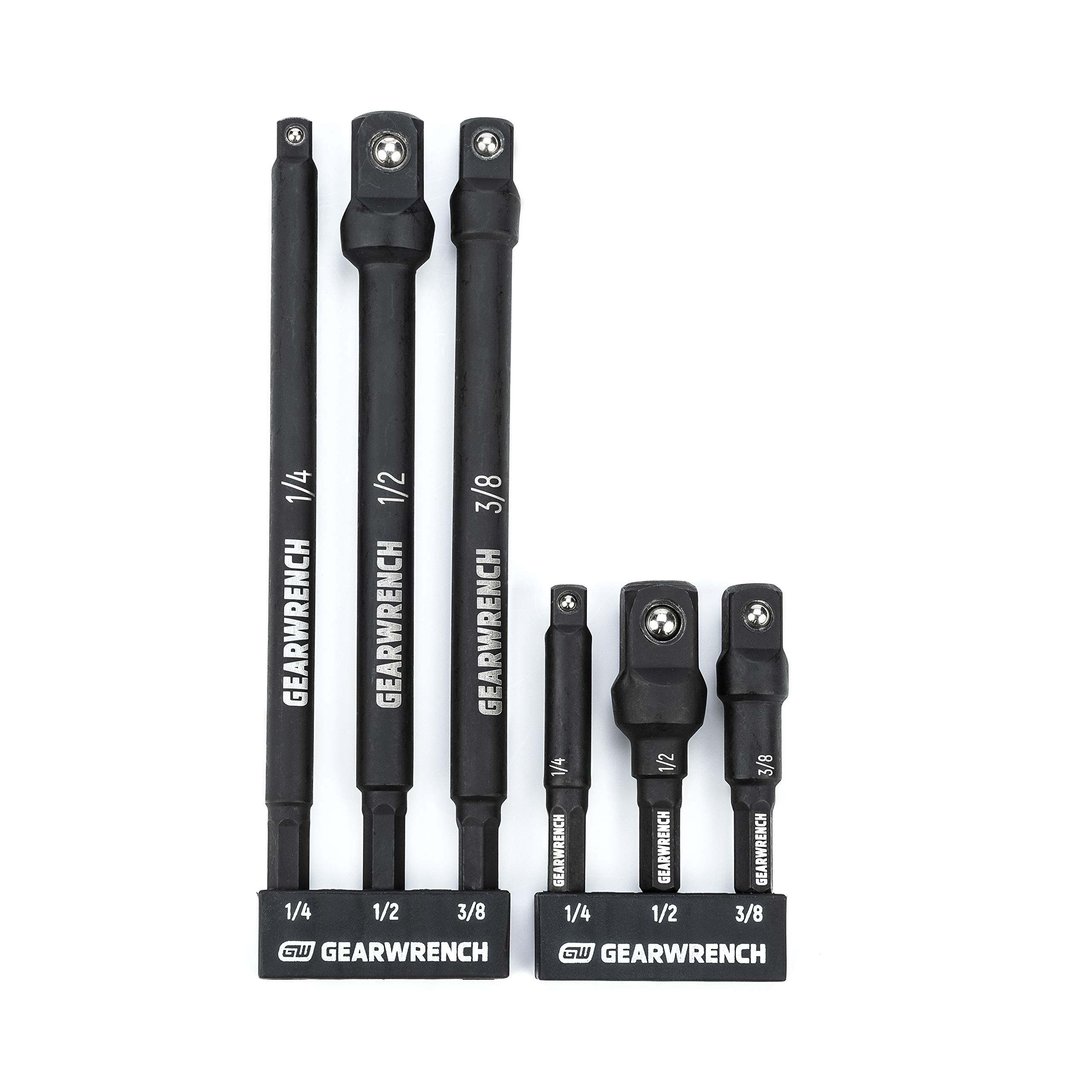 gearwrench-84971a-02-6-piece-1-4-drive-hex-shank-impact-socket-extension-set image 1