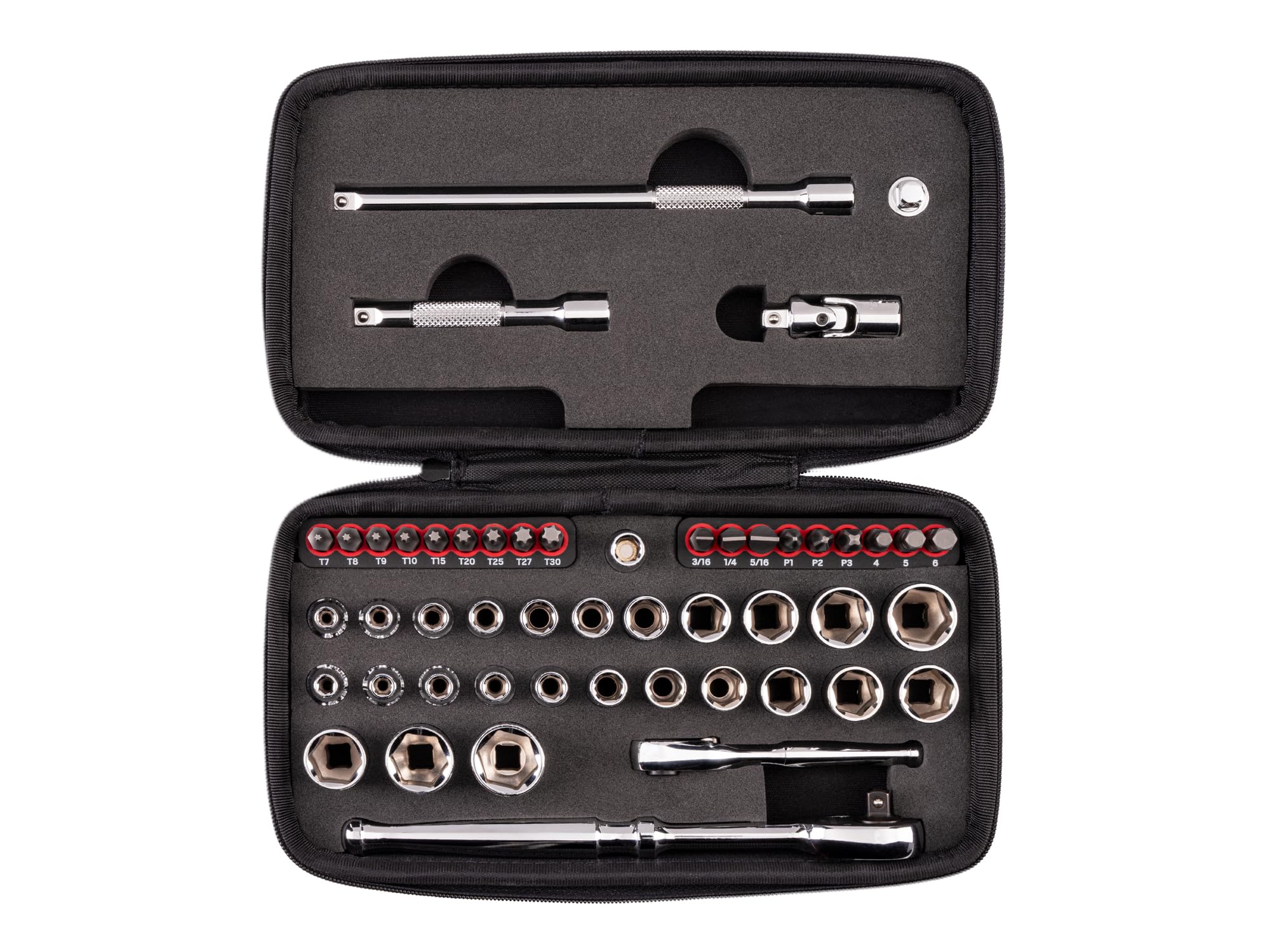 tekton-skt07905-1-4-inch-drive-12-point-small-engine-socket-bit-and-ratchet-set- image 8