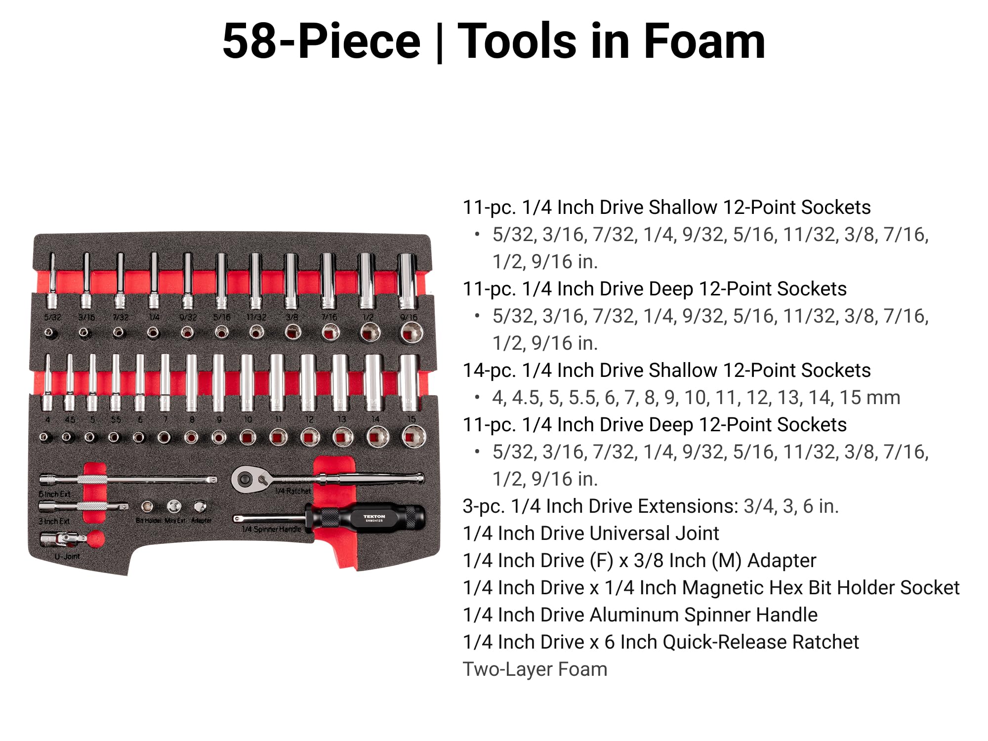 tekton-olb94304-1-4-inch-drive-12-point-socket-and-ratchet-set-58-piece-sae-and- image 3