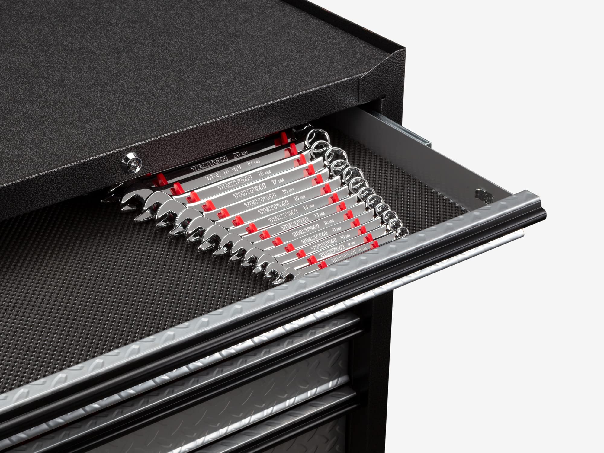 tekton-19-tool-combination-wrench-organizer-rack-red-org29219-made-in-usa image 4
