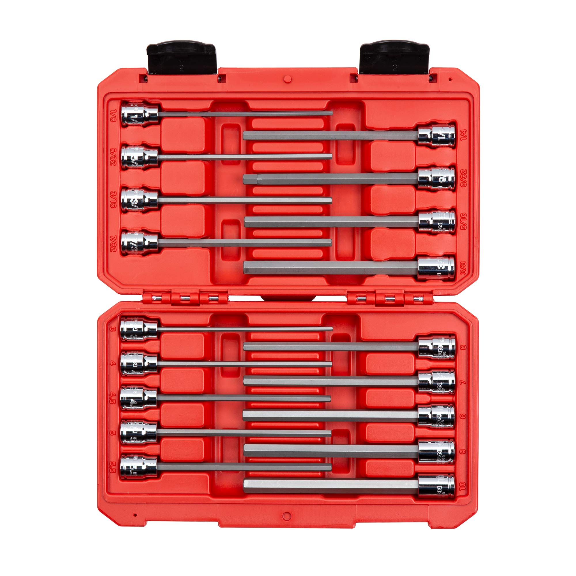 tekton-shb91303-3-8-inch-drive-long-hex-bit-socket-set-18-piece-1-8-3-8-in-3-10- image 1