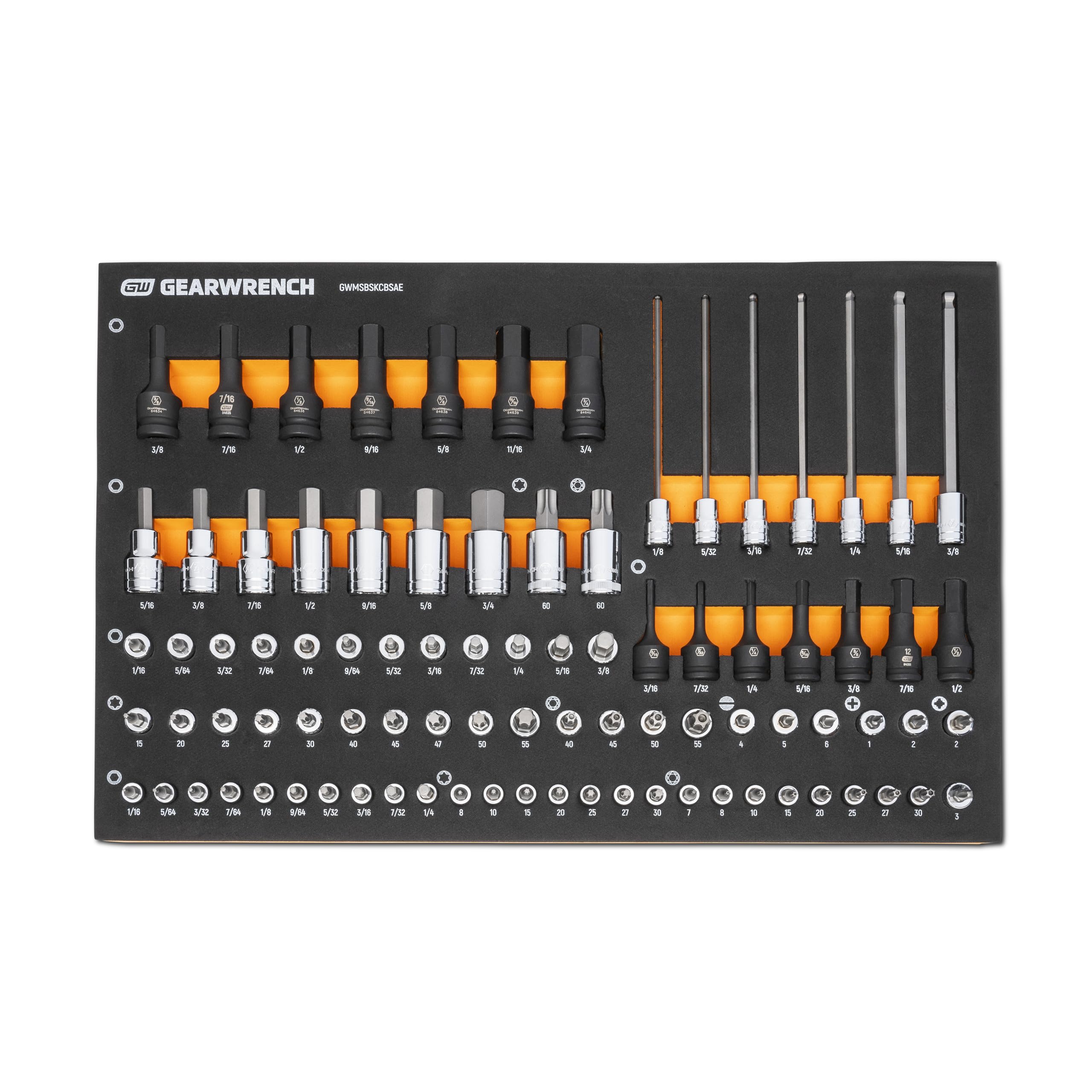 gearwrench-gwmsskt38sae-85-pc-3-8-drive-master-sae-socket-set-in-foam-storage-tr image 7