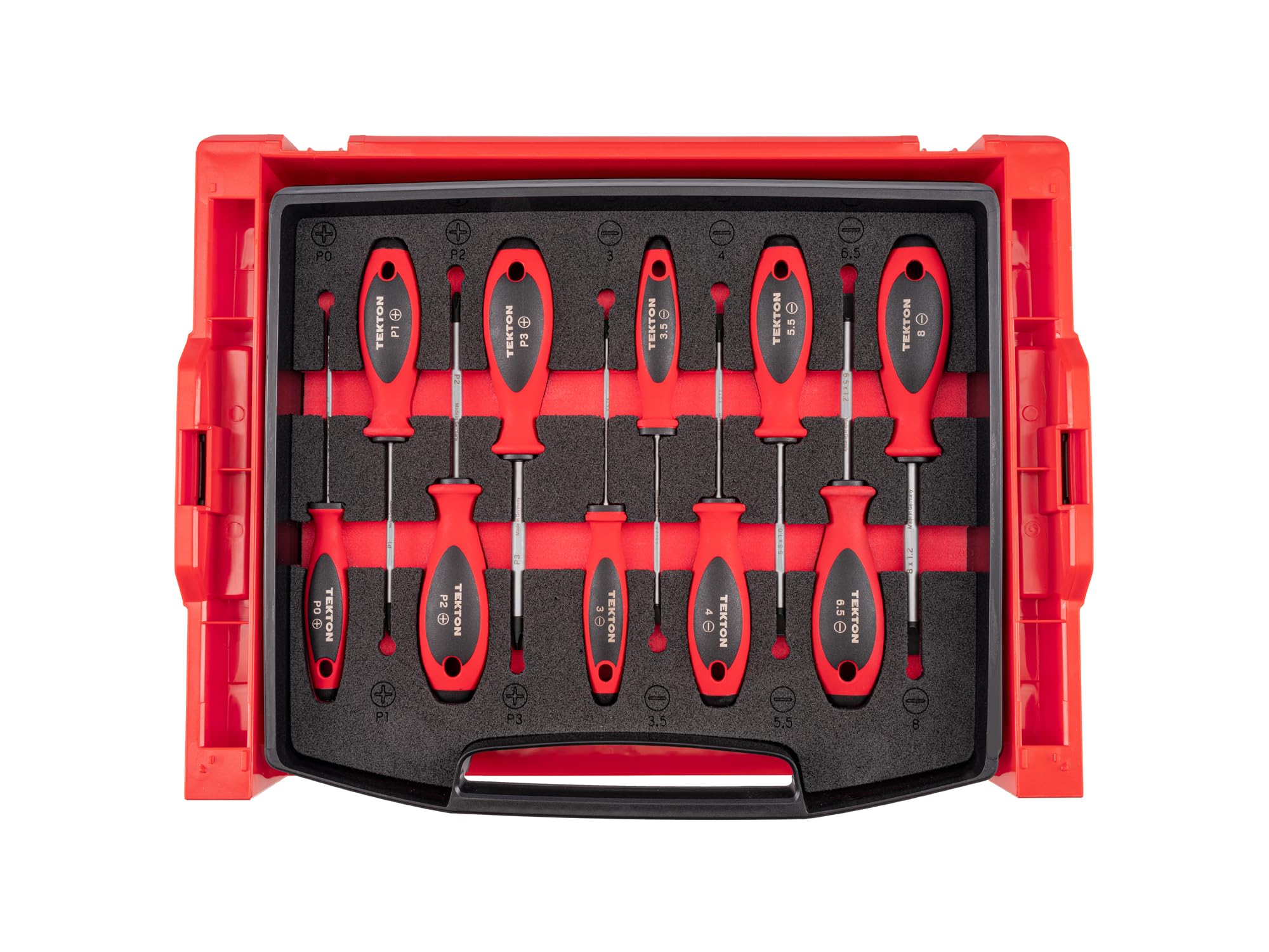 tekton-dwz90600-phillips-and-slotted-screwdriver-set-10-piece-jis-compatible-wit image 1