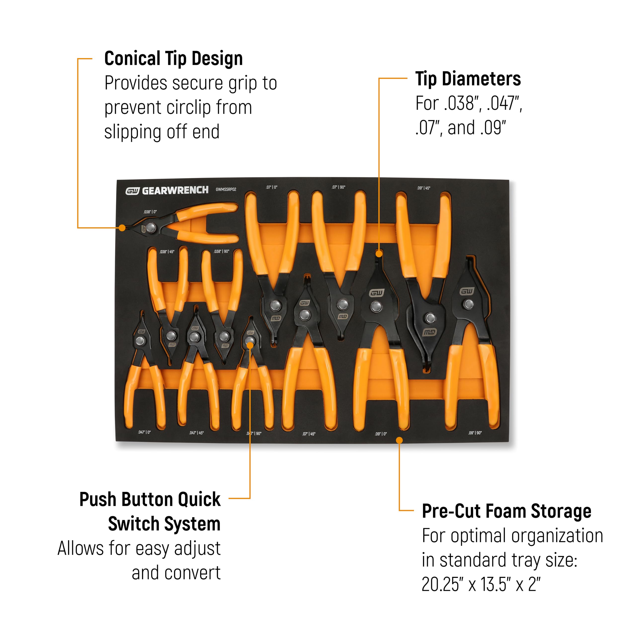 gearwrench-gwmssrp02-12-piece-convertible-push-button-snap-ring-pliers-set-with- image 3