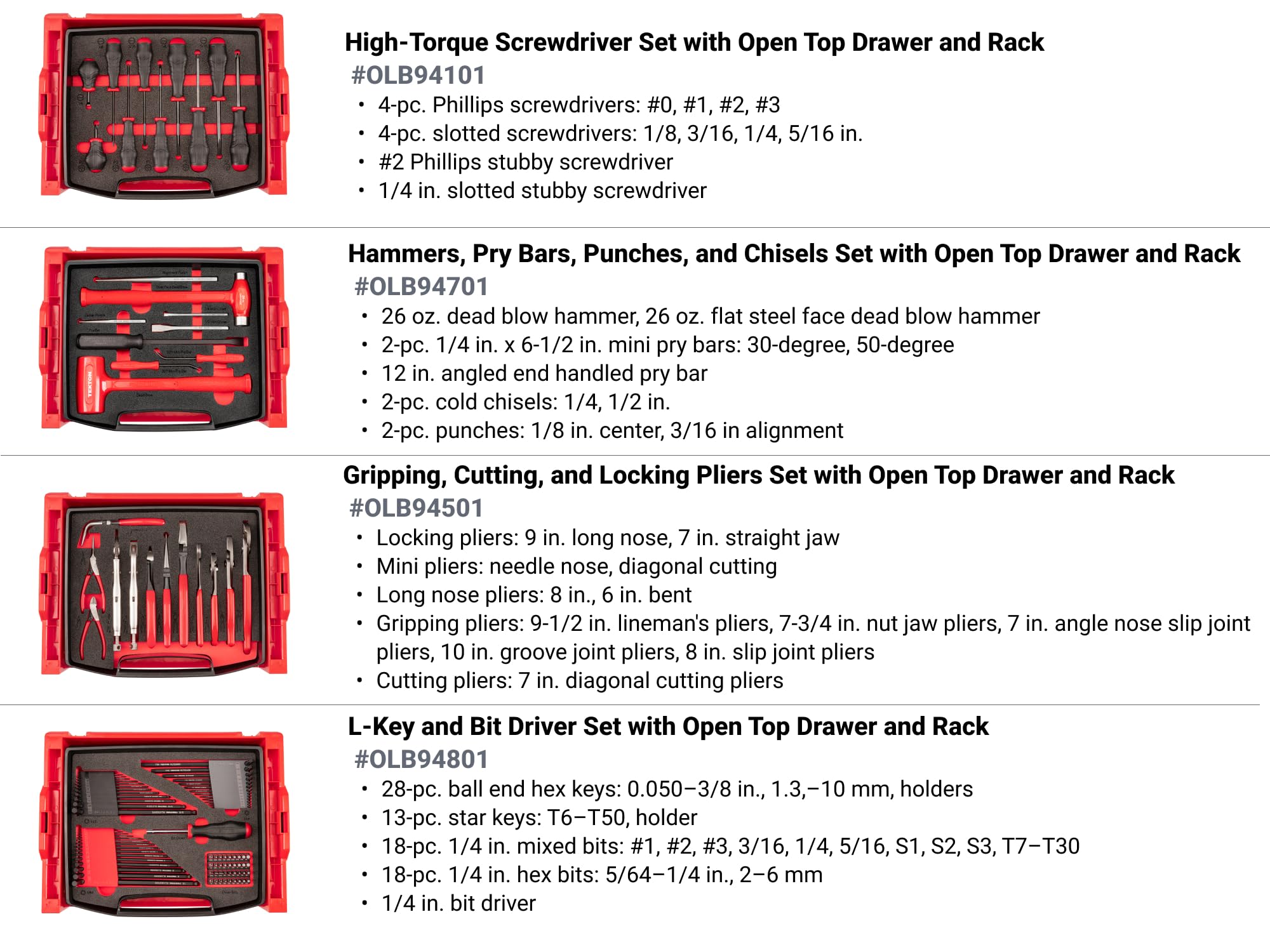 tekton-olb99003-248-piece-tool-set-in-modular-stacking-l-boxx-tool-cart image 5