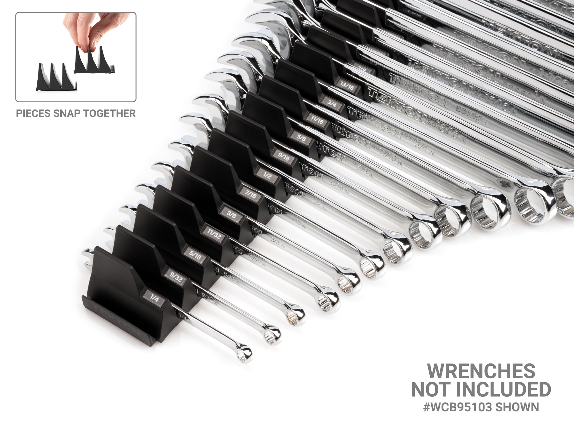 tekton-otm92180-80-tool-modular-wrench-organizer-set-black-made-in-usa-patent-pe image 2