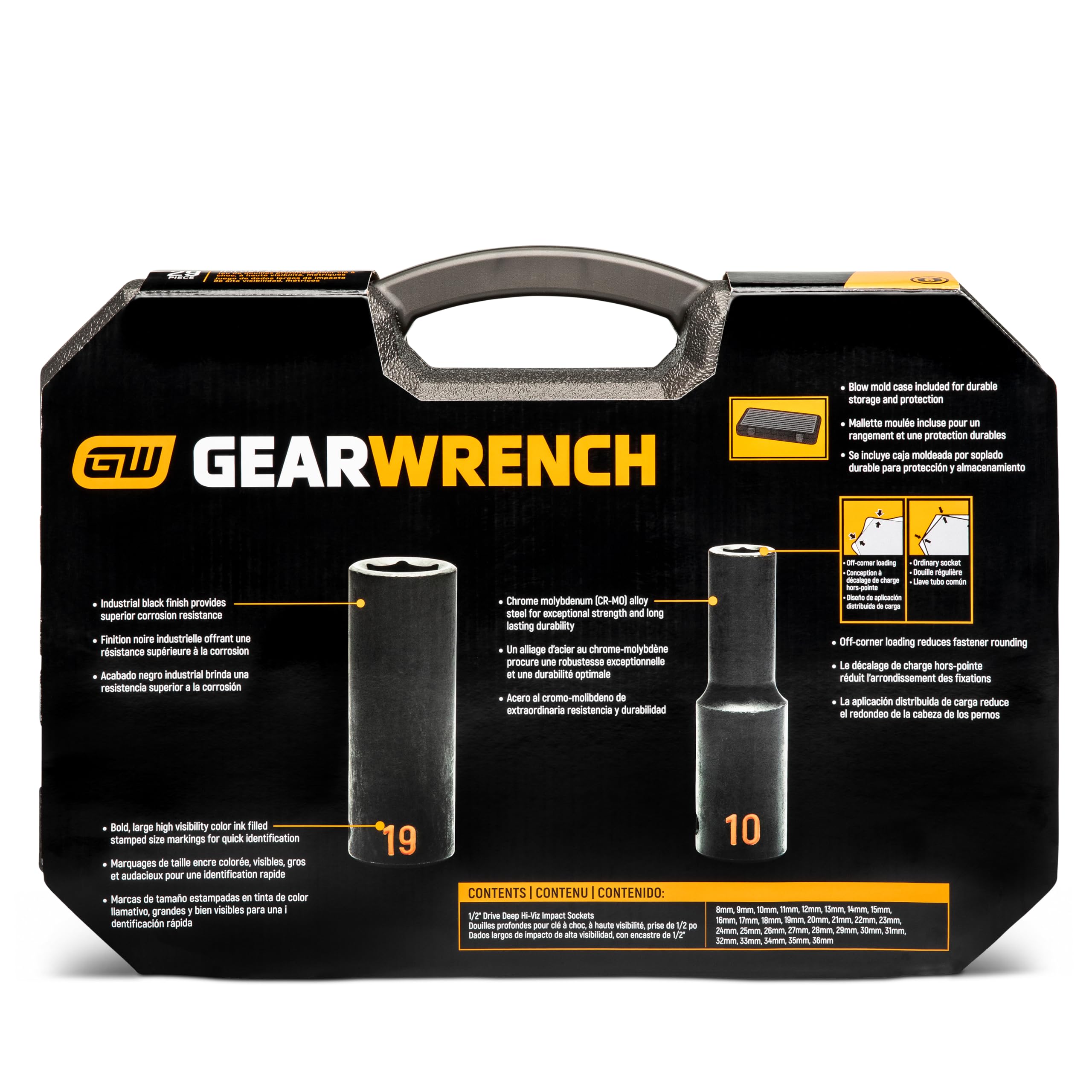 gearwrench-84935h-29-piece-1-2-drive-6-point-metric-hi-viz-deep-impact-socket-se image 5