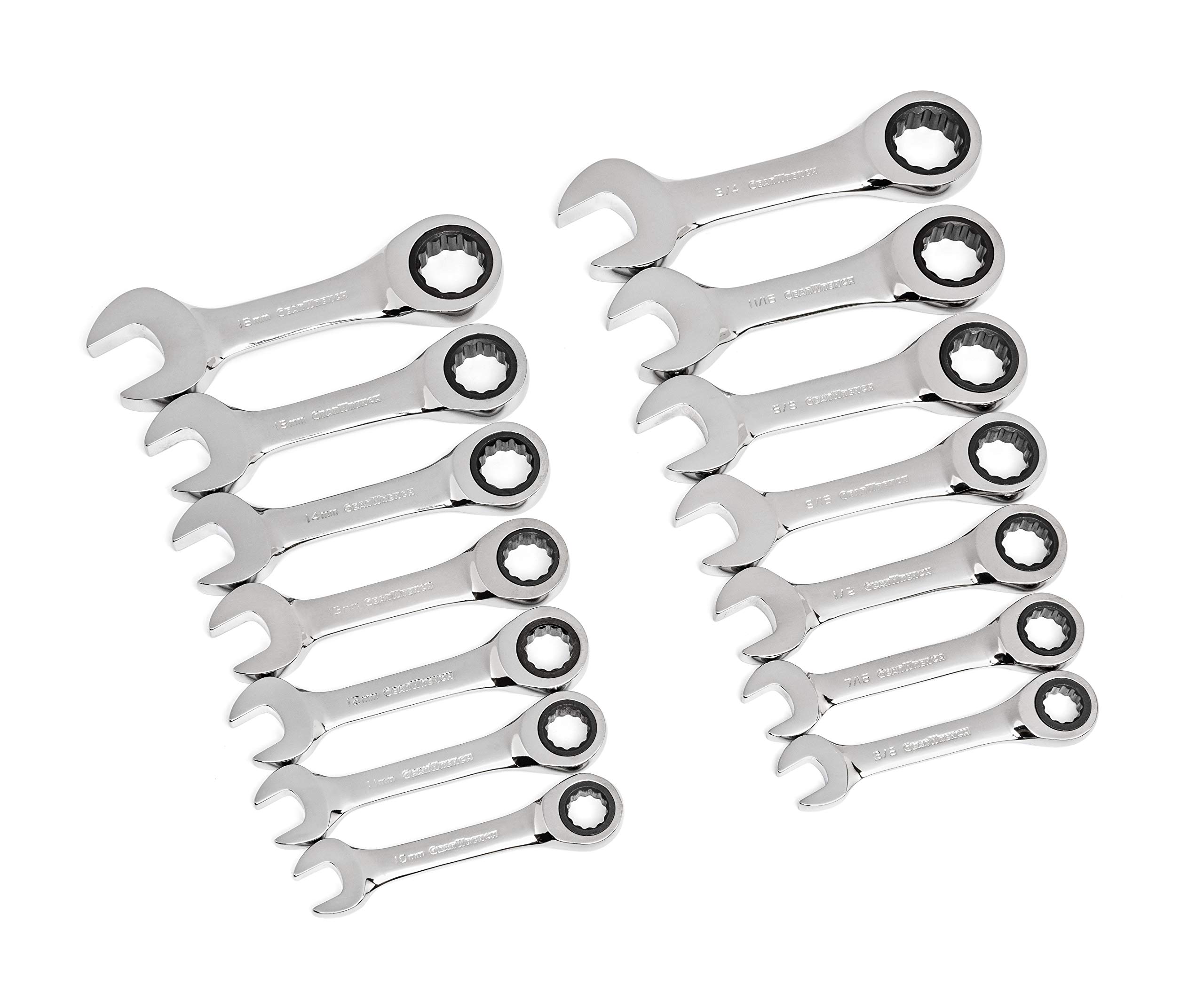 gearwrench-85206-14-pc-12-point-stubby-ratcheting-combination-wrench-set-sae-met image 1