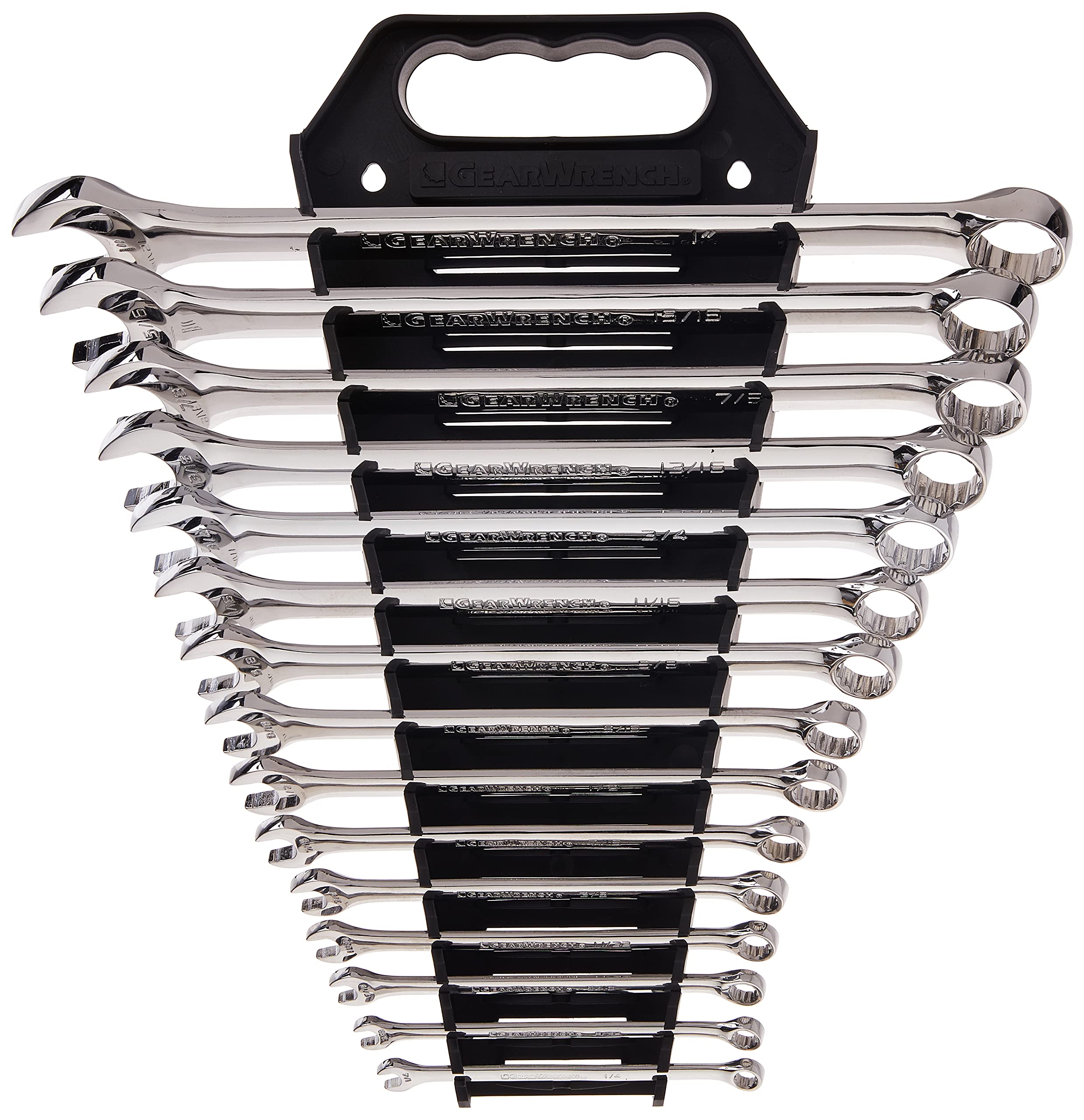 gearwrench-81901-15-piece-12-point-long-pattern-combination-wrench-set-sae image 1