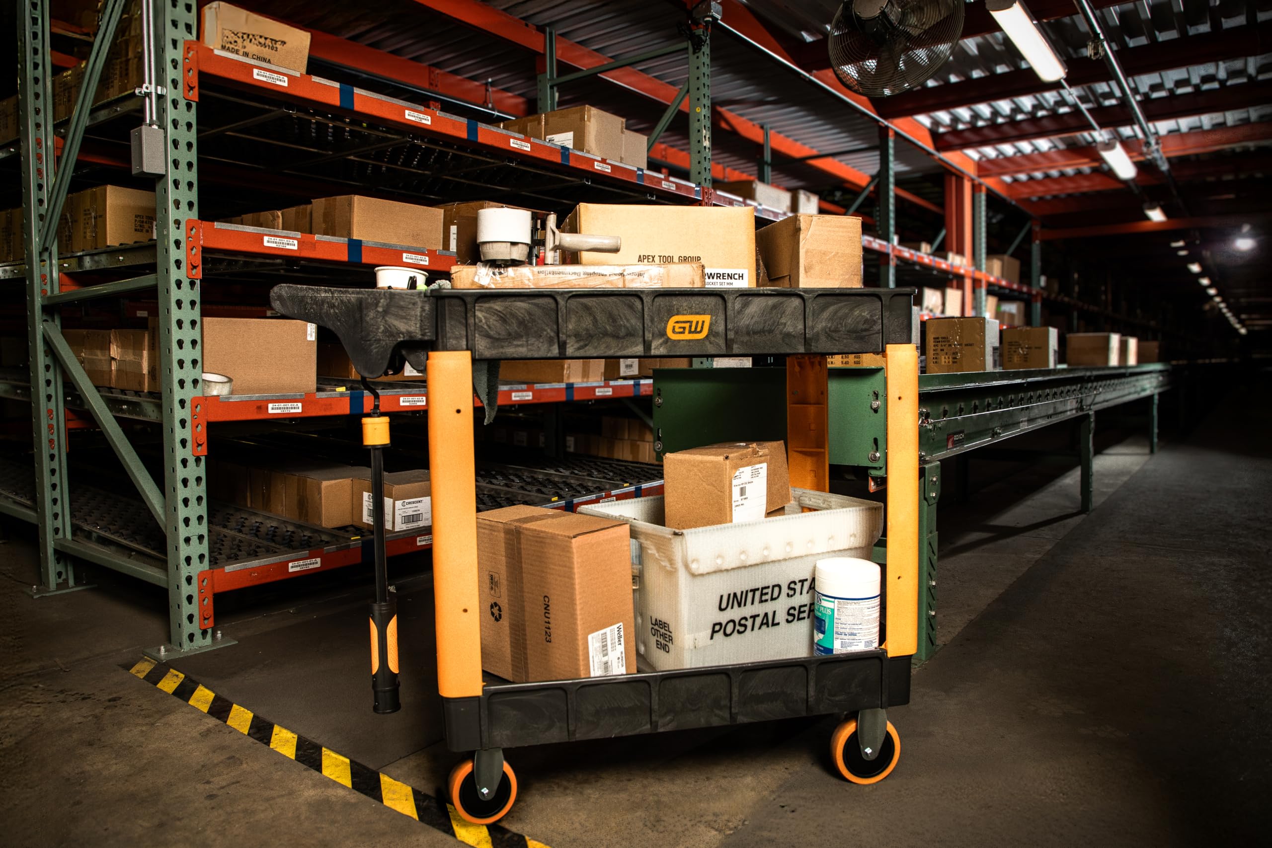 gearwrench-gwpscs-40-2-shelf-heavy-duty-utility-cart-500-lb-capacity-shop-servic image 6