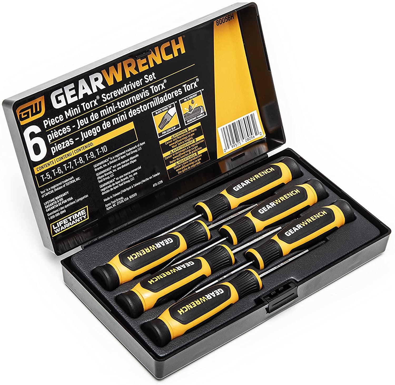gearwrench-80056h-6-pc-torx-mini-dual-material-screwdriver-set-t5-t10-precision- image 7