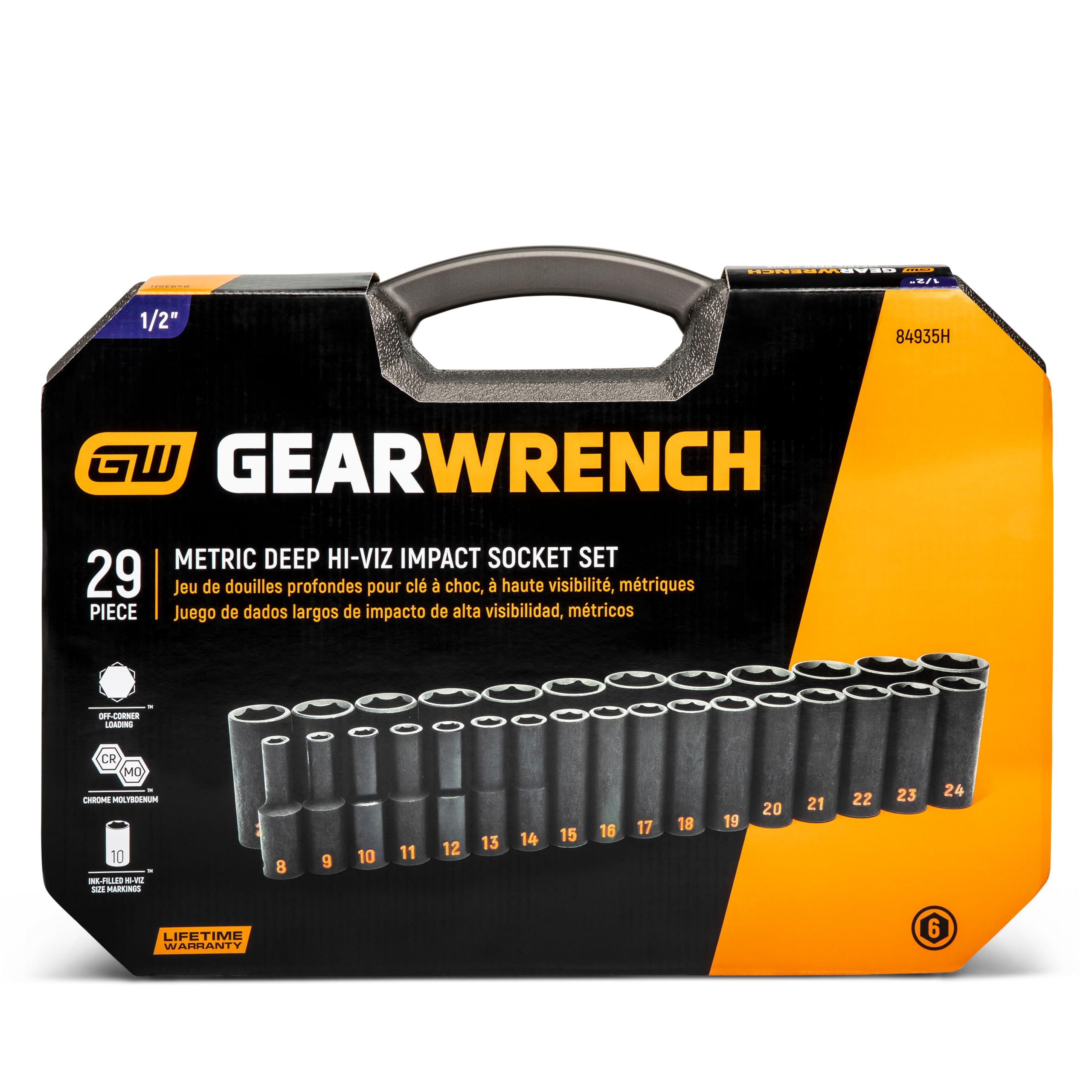 gearwrench-84935h-29-piece-1-2-drive-6-point-metric-hi-viz-deep-impact-socket-se image 4