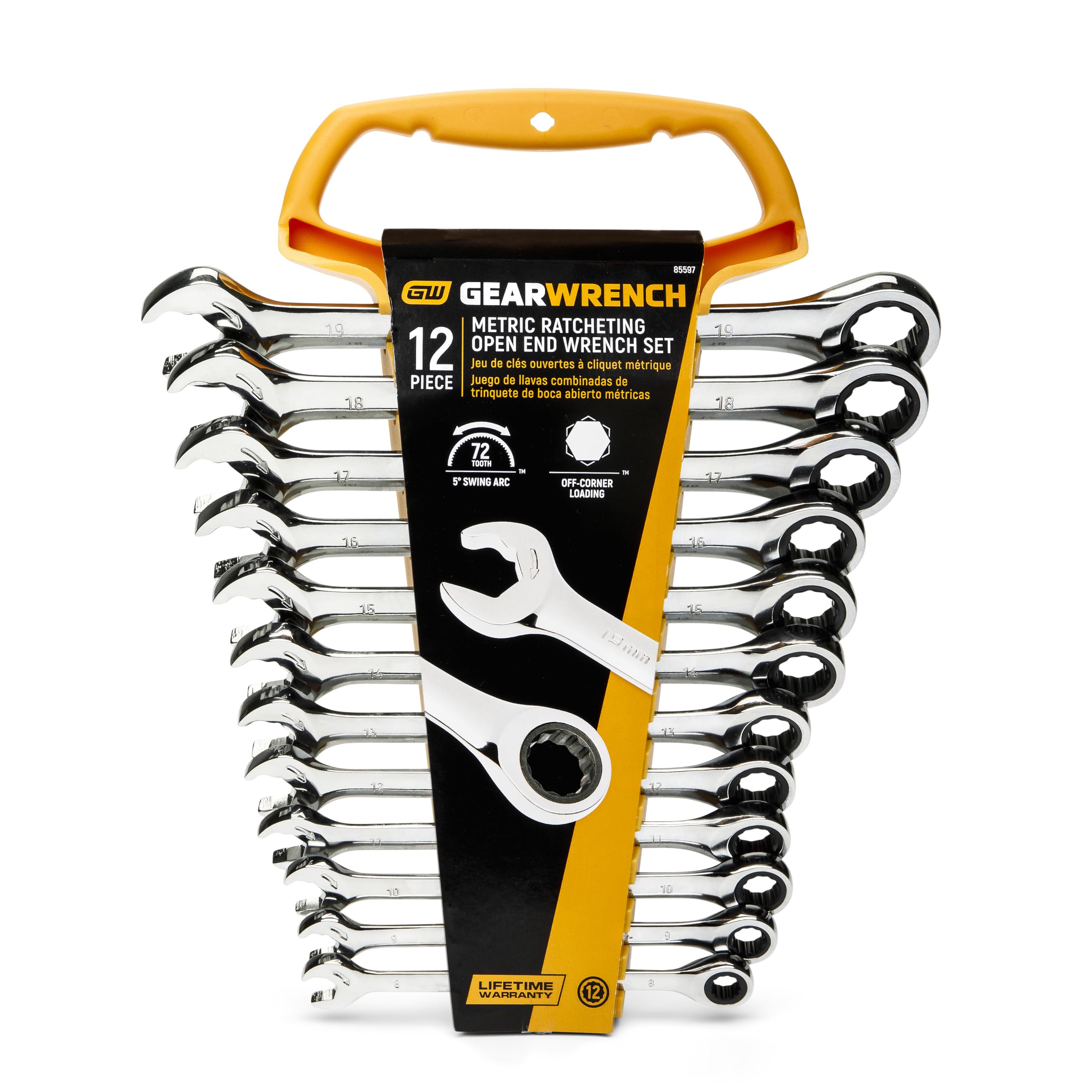 gearwrench-85597-12-pc-open-end-ratcheting-metric-wrench-set-12-point-72-tooth image 3