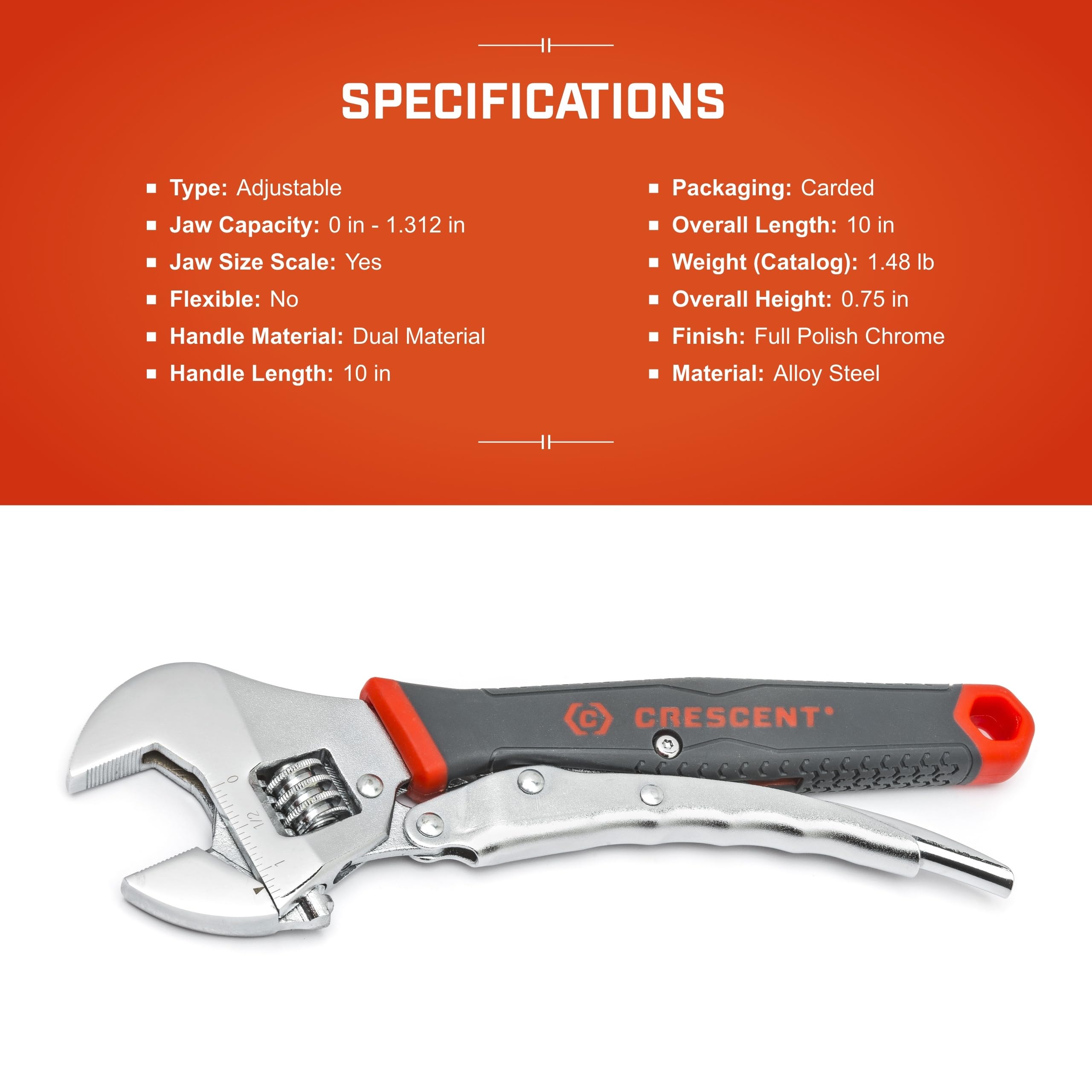 crescent-acl10vs-10-locking-adjustable-dual-material-wrench-1-jaw-capacity image 5
