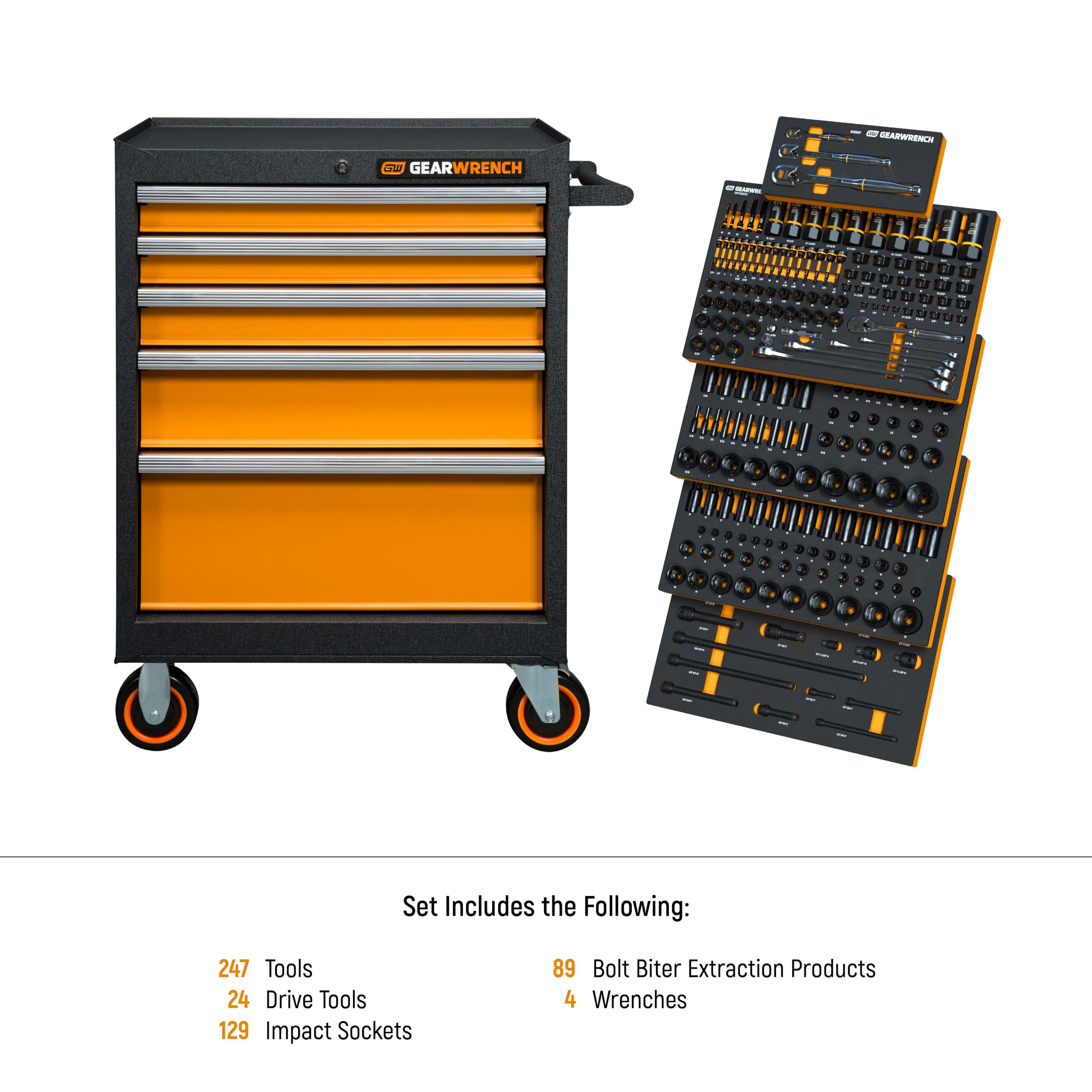 gearwrench-megamod247-247-piece-mechanics-tool-set-in-modular-foam-trays-with-st image 2
